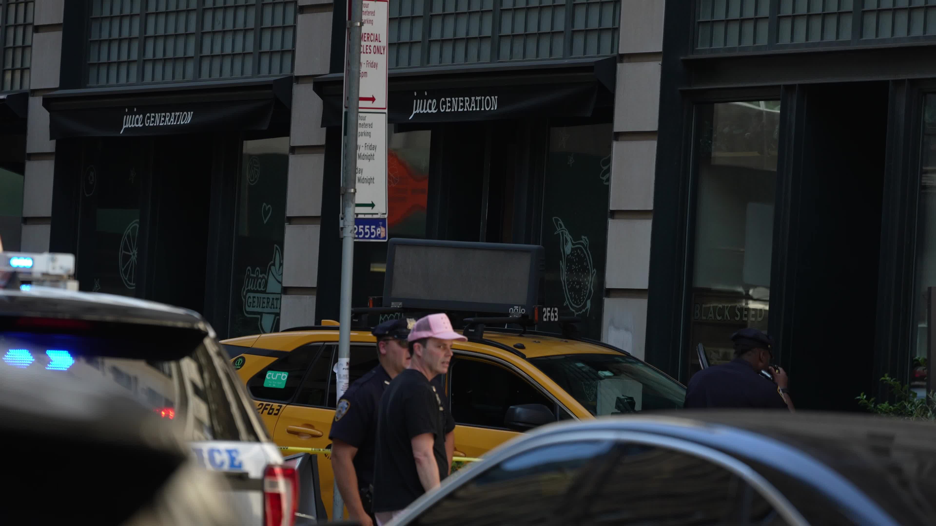 6 people hospitalized after taxi jumps curb in New York City, NYPD says