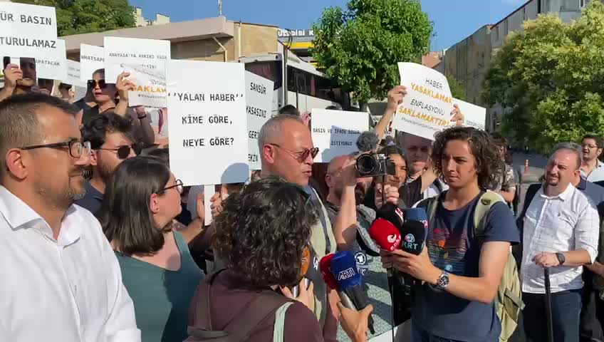 Journalists Protest In Istanbul, Turkey
