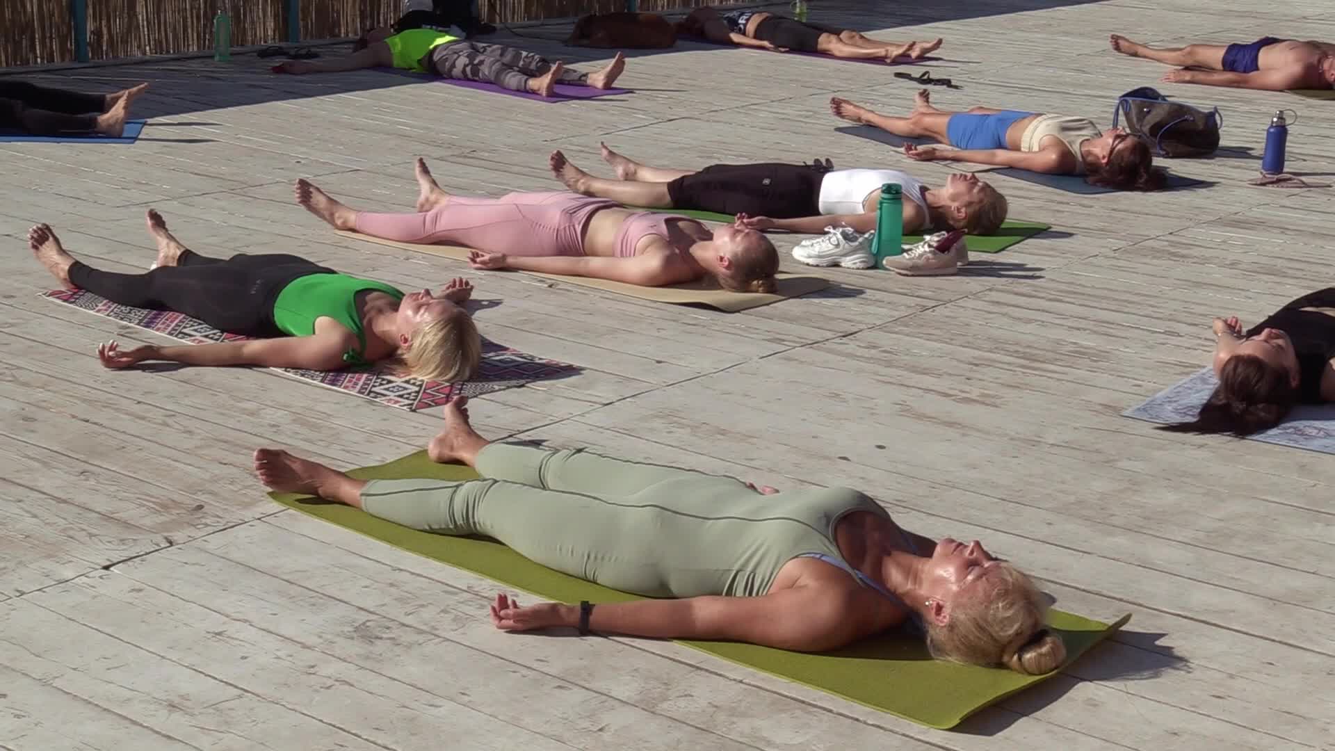 International Yoga Day, amid Russia's invasion of Ukraine, in Odesa
