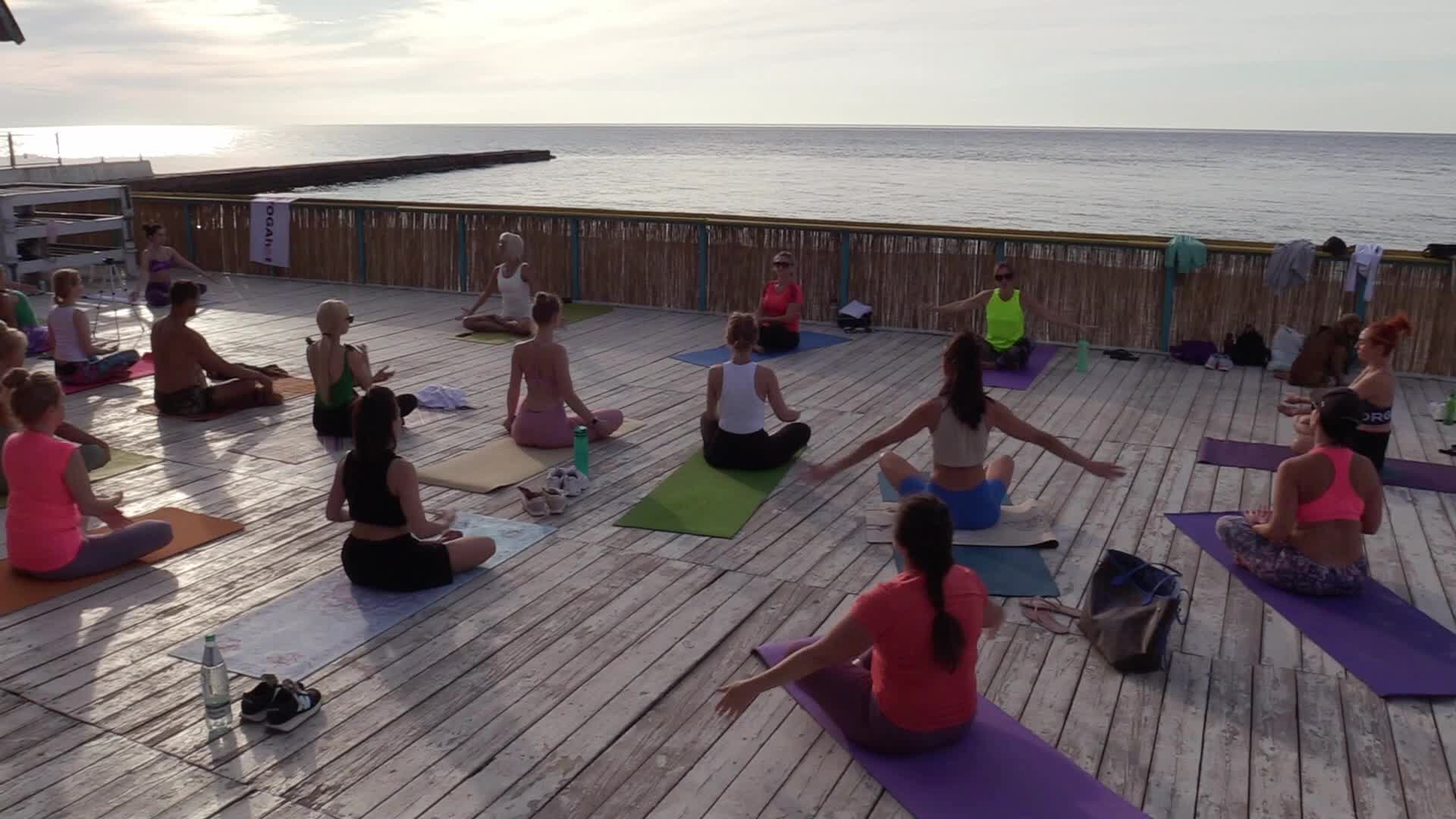International Yoga Day, amid Russia's invasion of Ukraine, in Odesa
