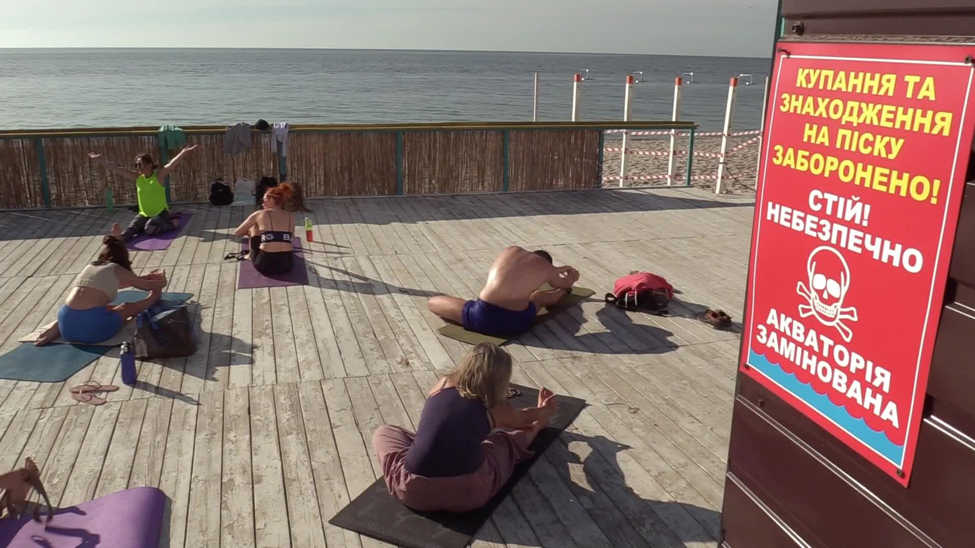 International Yoga Day, amid Russia's invasion of Ukraine, in Odesa