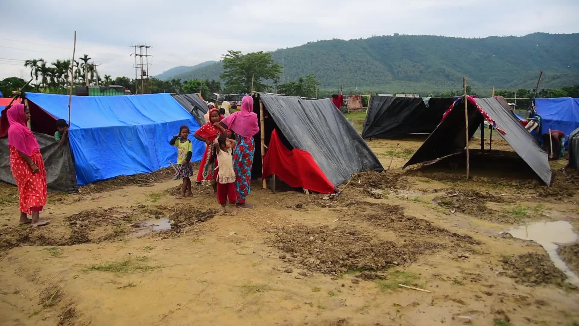 Indian army launches flood relief operations in Assam, India