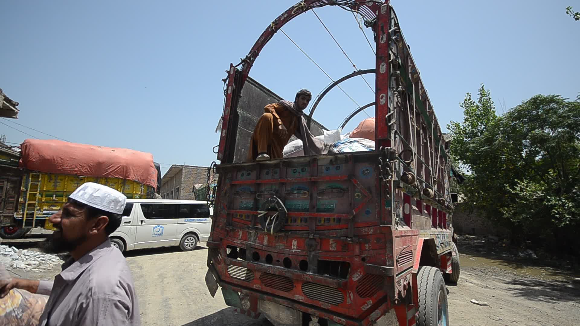 Relief goods for earthquake victims in Afghanistan