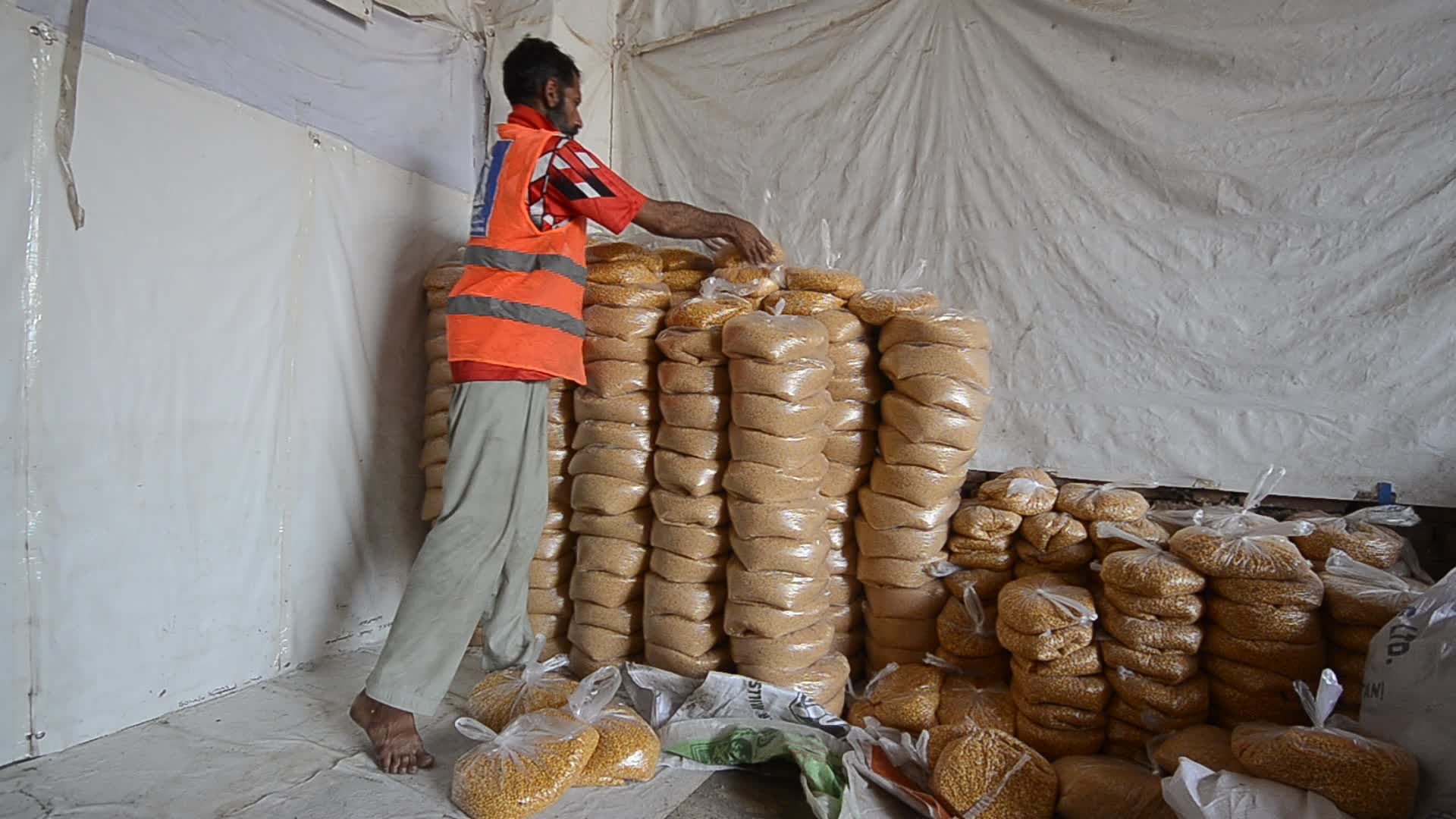 Relief goods for earthquake victims in Afghanistan
