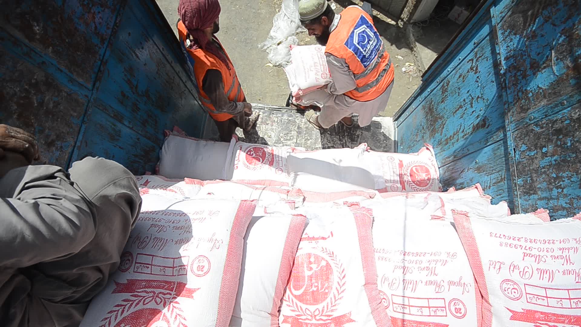 Relief goods for earthquake victims in Afghanistan