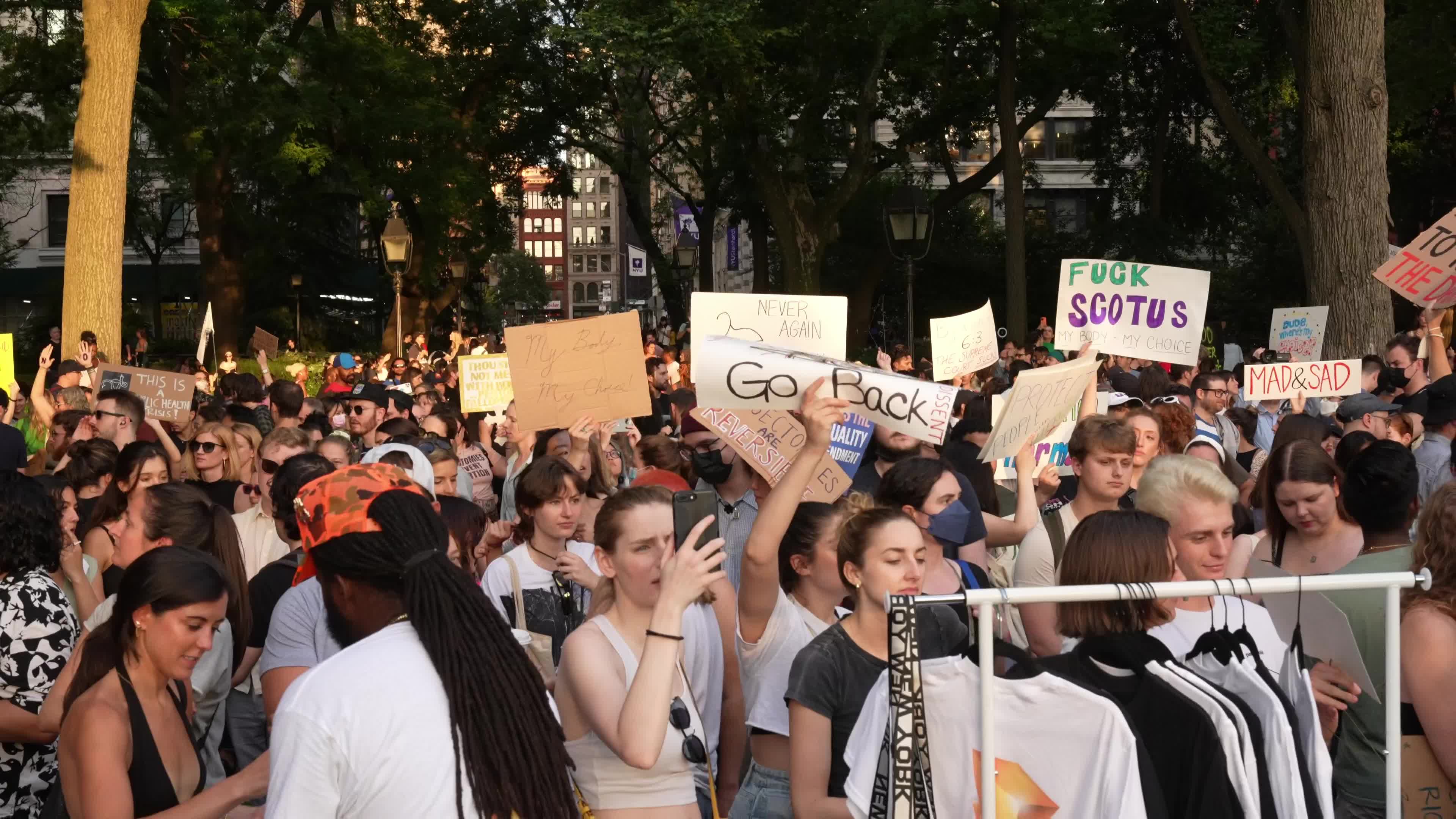 Protests Break Out Across The U.S. As Supreme Court Overturns Roe v. Wade