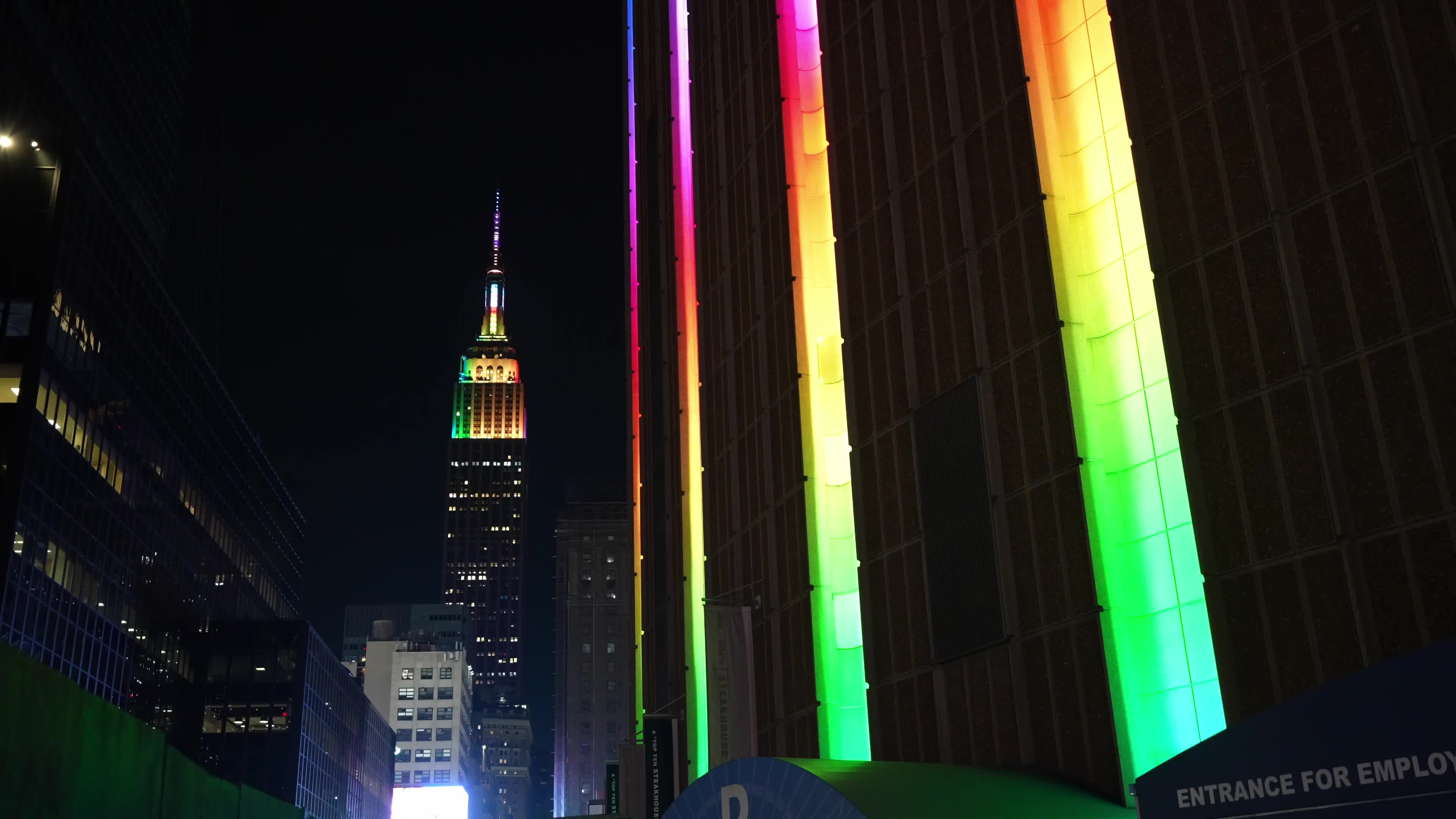 NYC Iconic Buildings Lit up for Pride Week