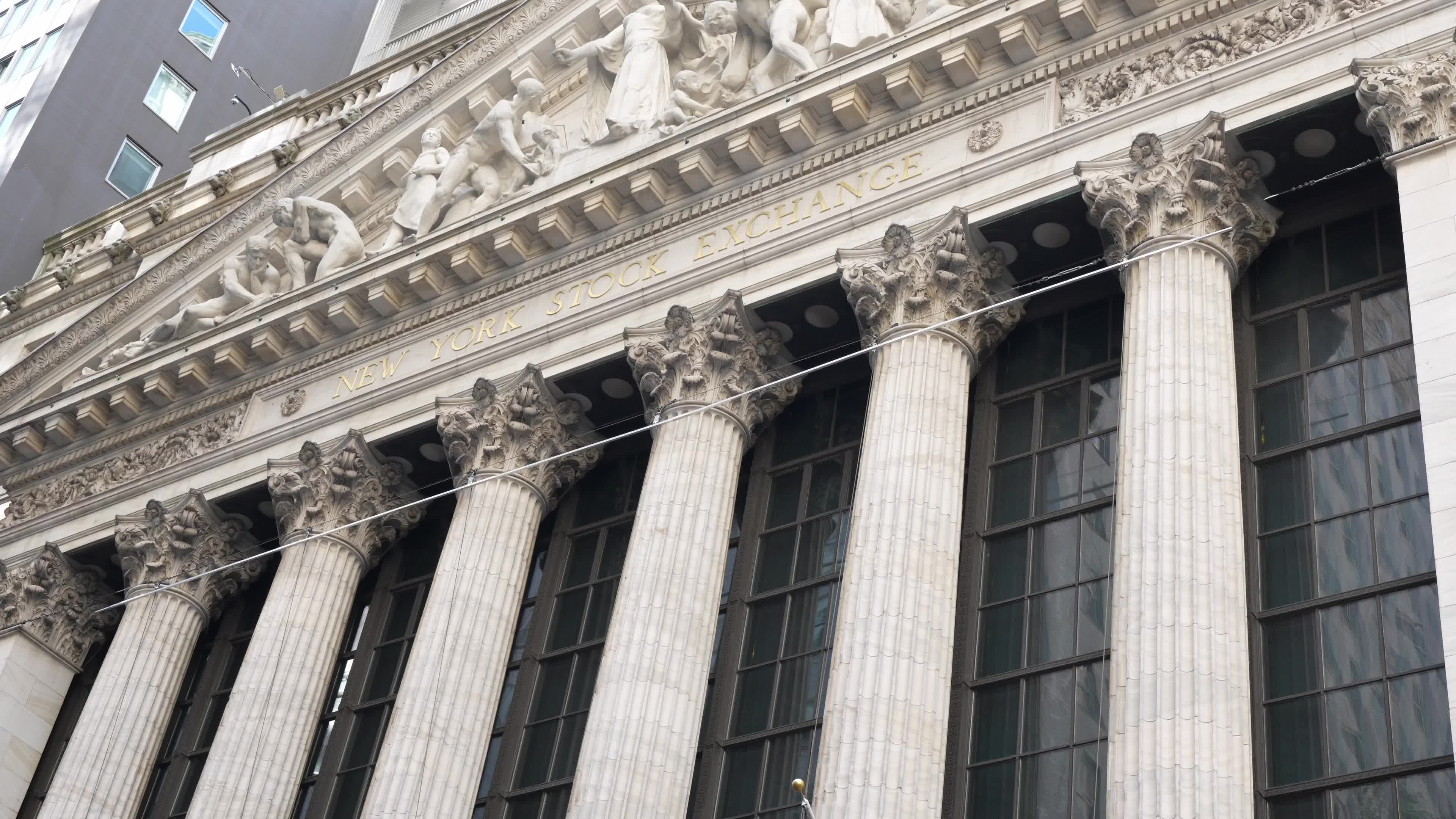 Flag Raising at New York Stock Exchange