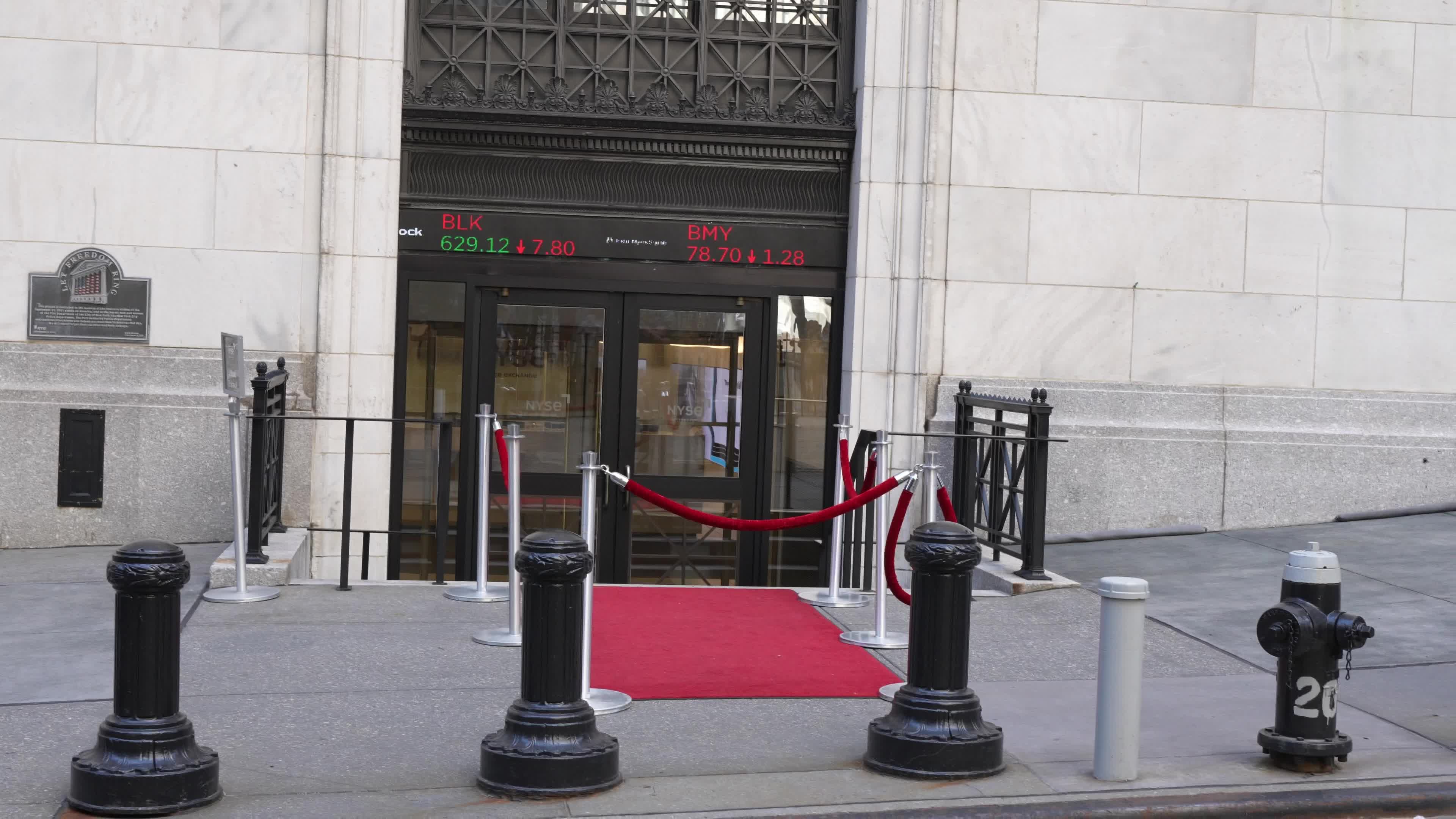 Flag Raising at New York Stock Exchange