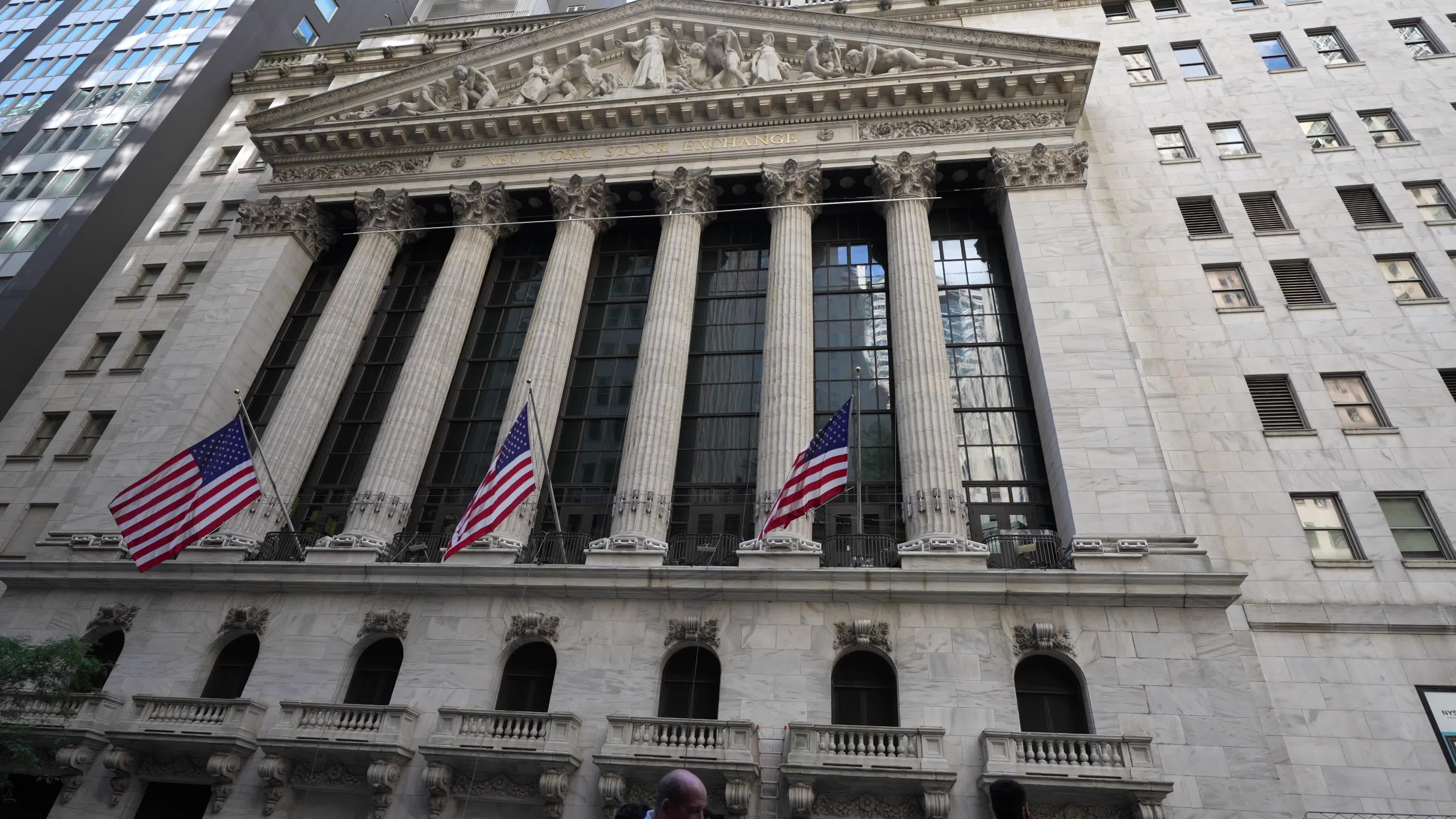 Flag Raising at New York Stock Exchange