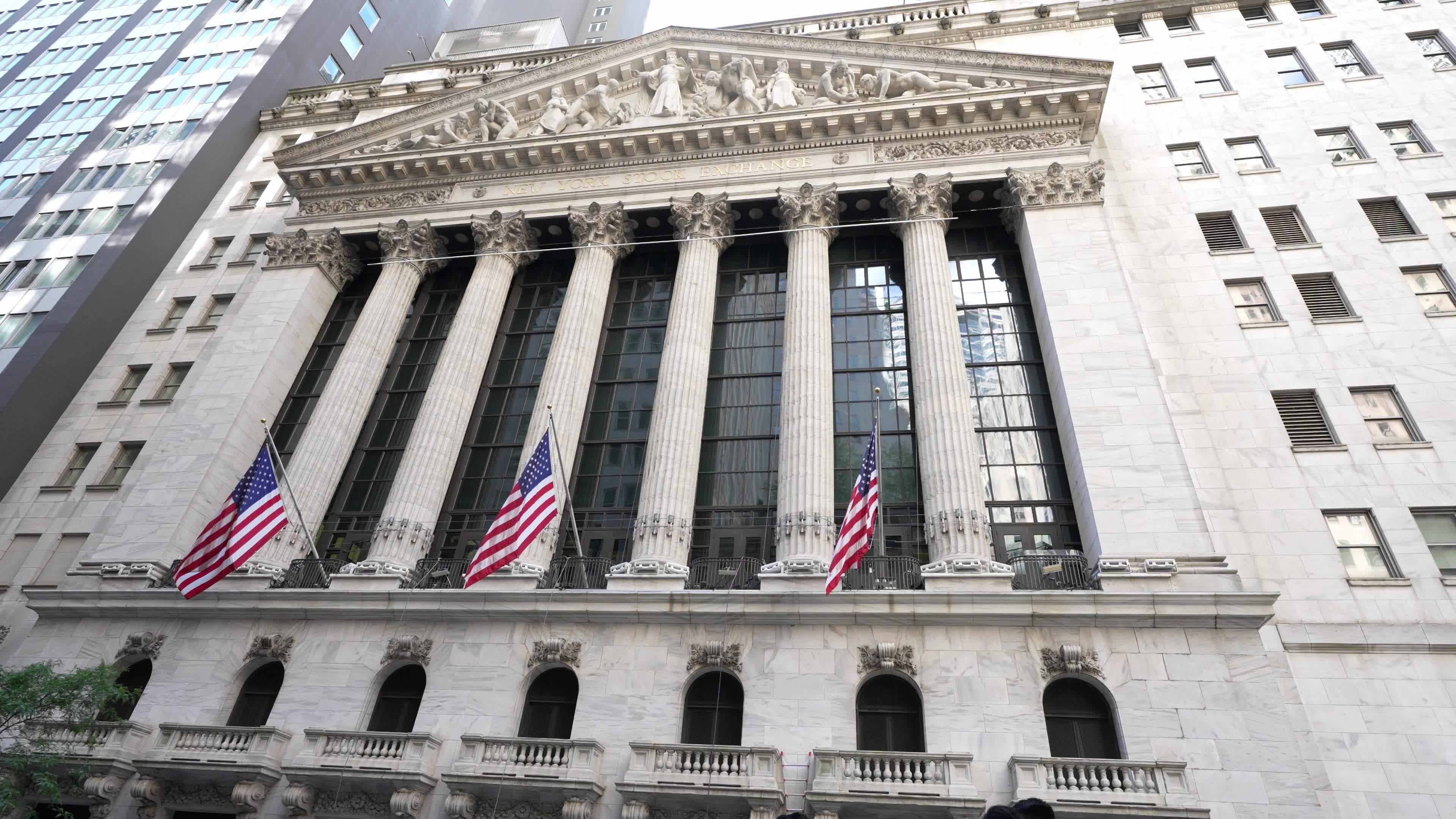 Flag Raising at New York Stock Exchange