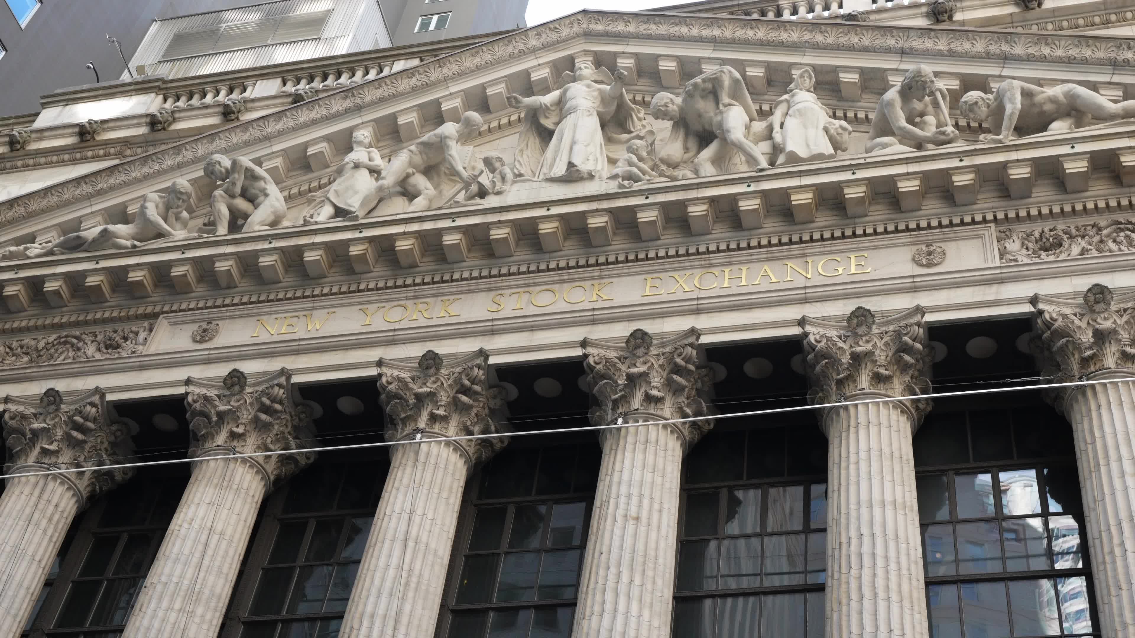 Flag Raising at New York Stock Exchange