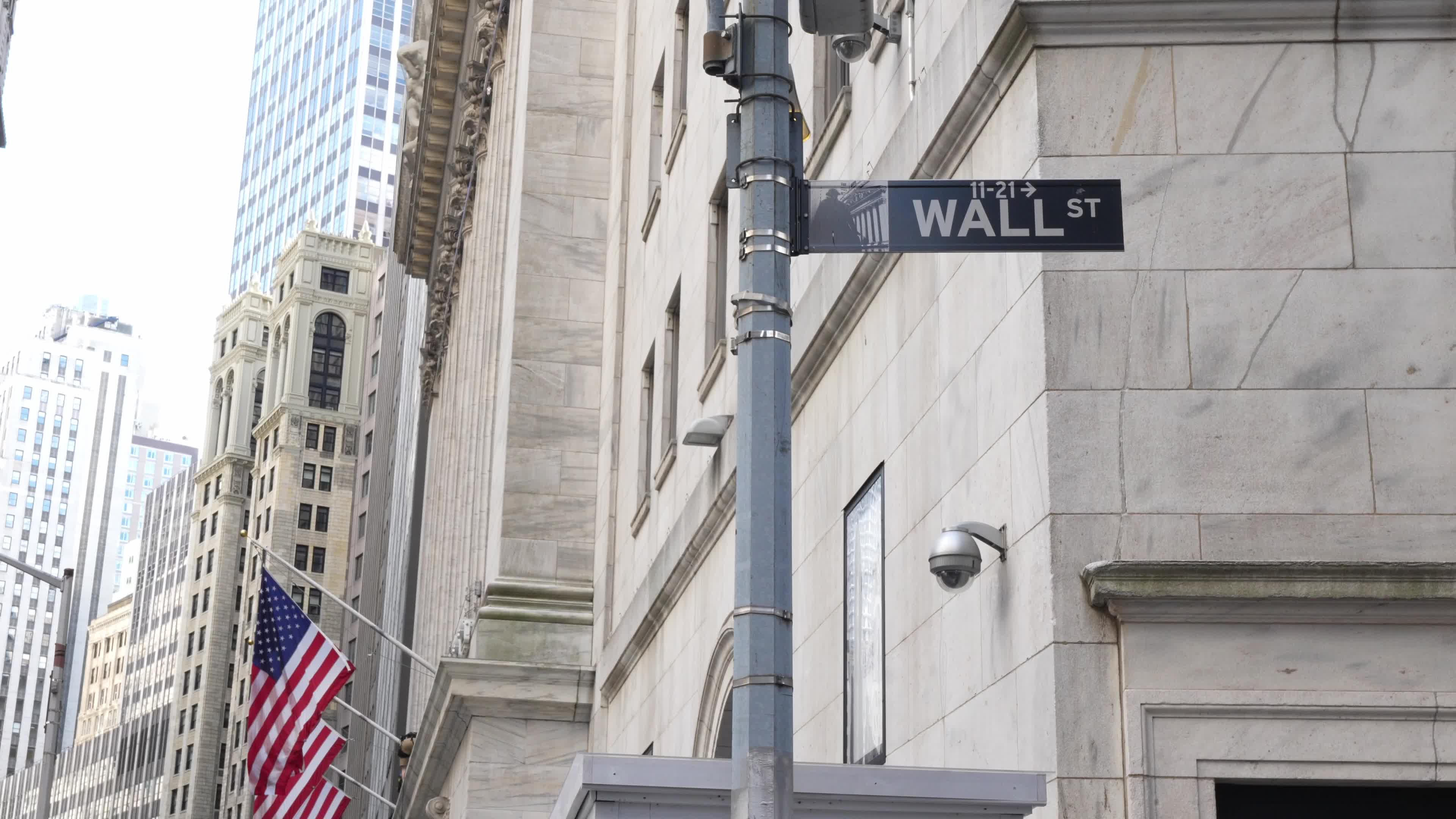 Flag Raising at New York Stock Exchange