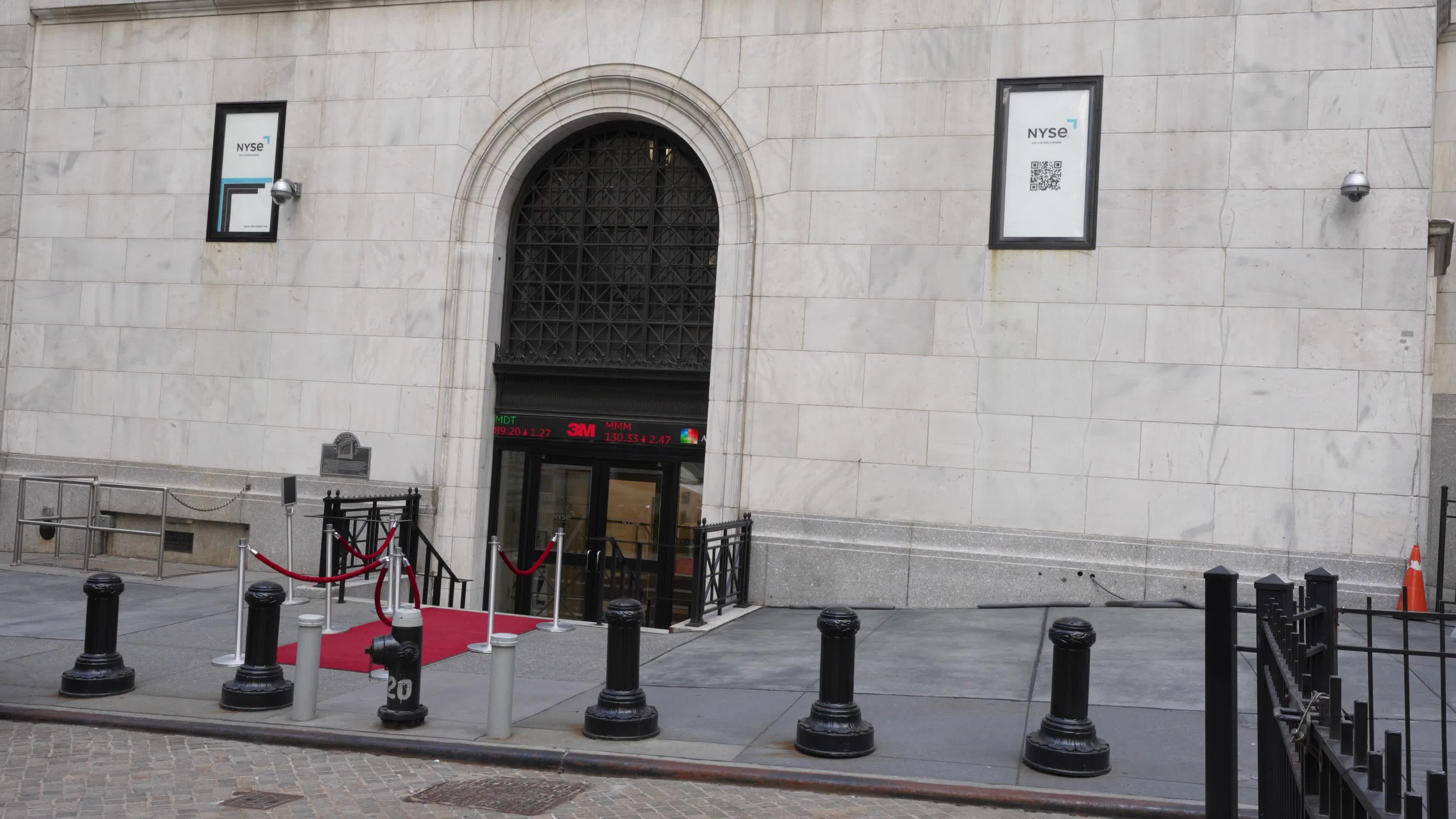 Flag Raising at New York Stock Exchange