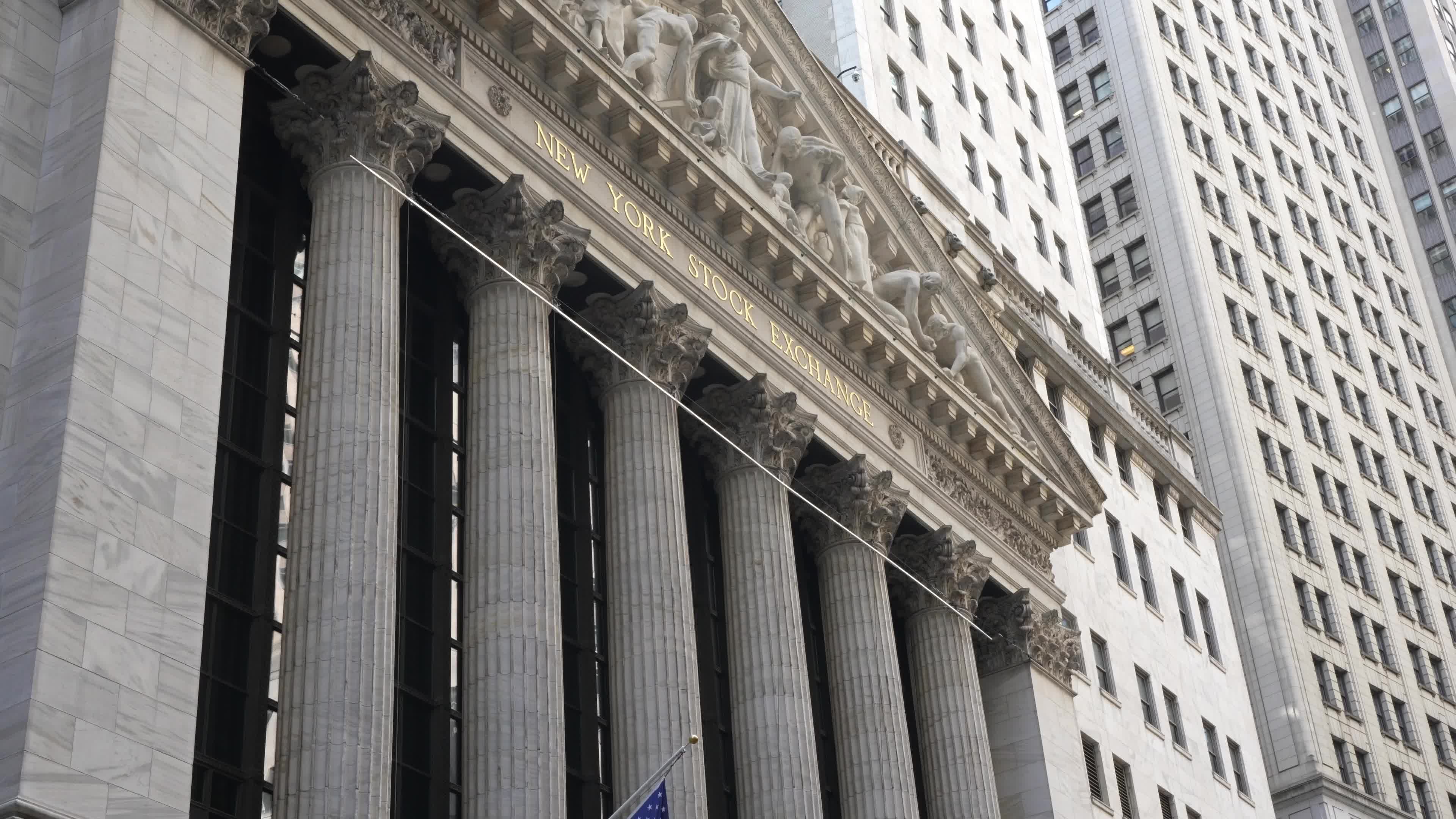 Flag Raising at New York Stock Exchange