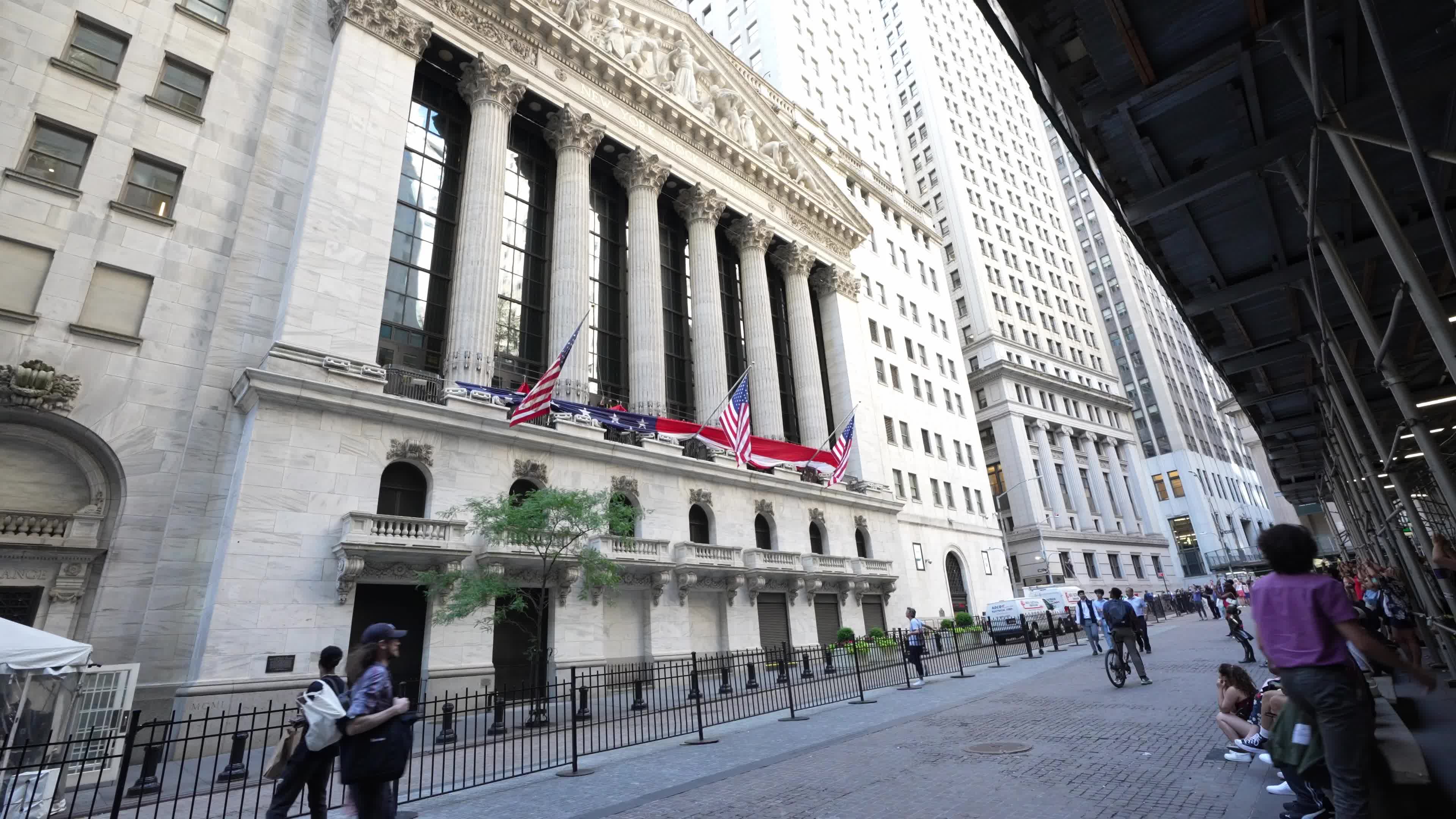 Flag Raising at New York Stock Exchange