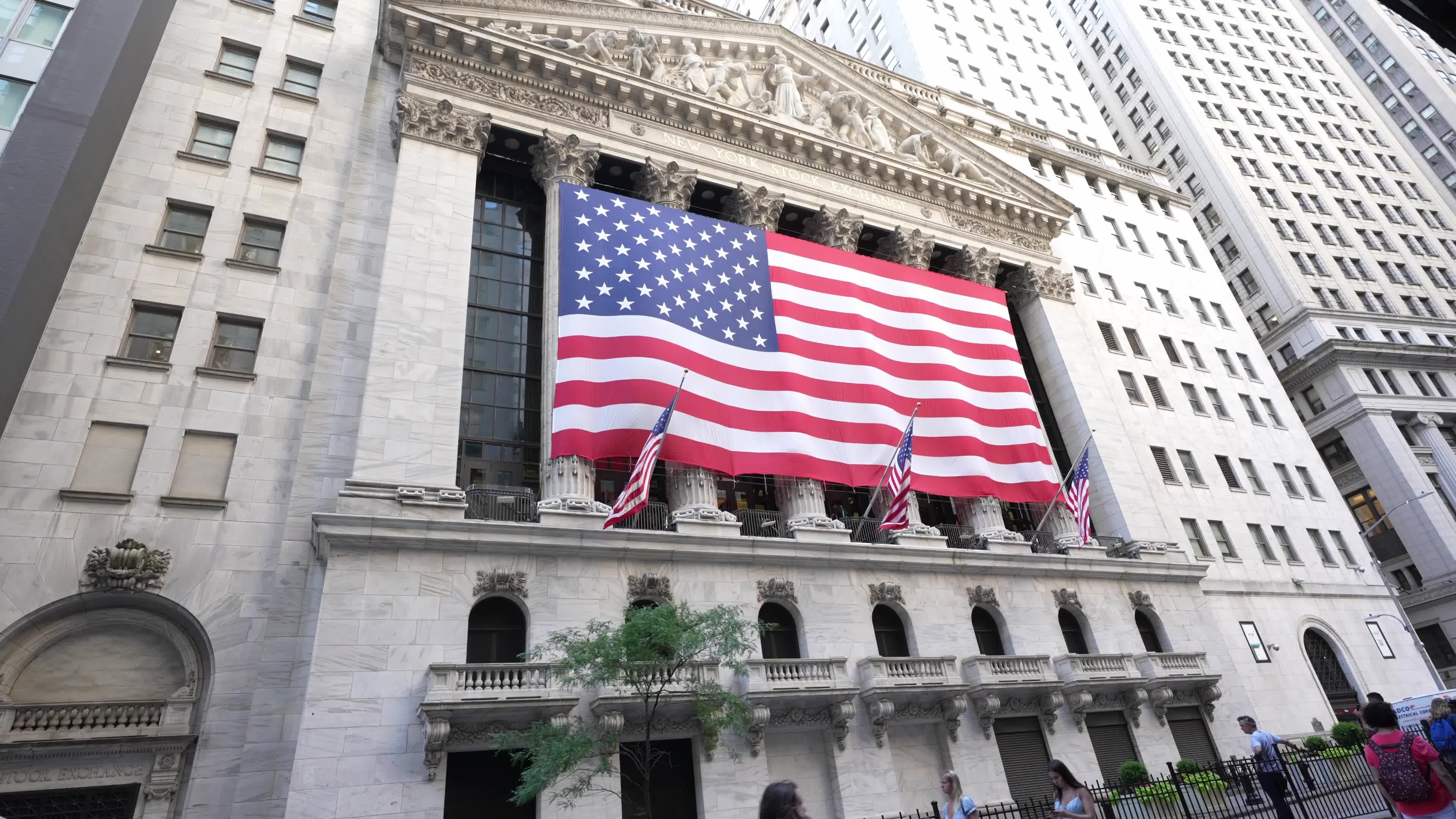 Flag Raising at New York Stock Exchange