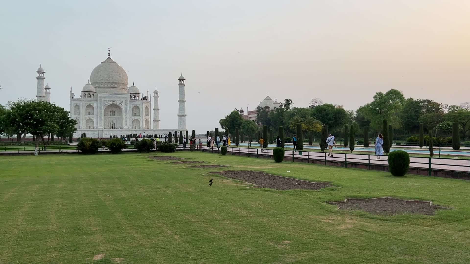 Taj Mahal seen just before sunrise
