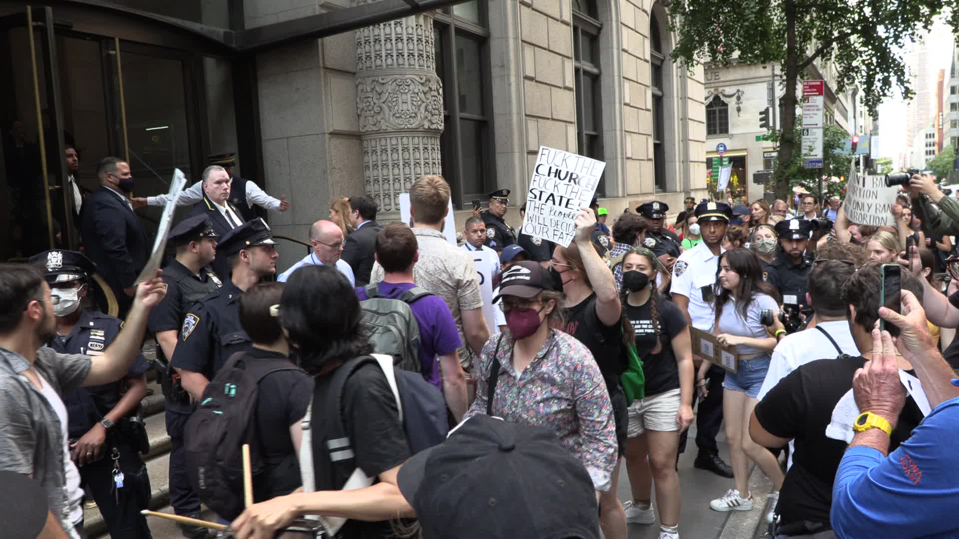 NYC: Pro-Abortion Rally Confronts The Federalist Society