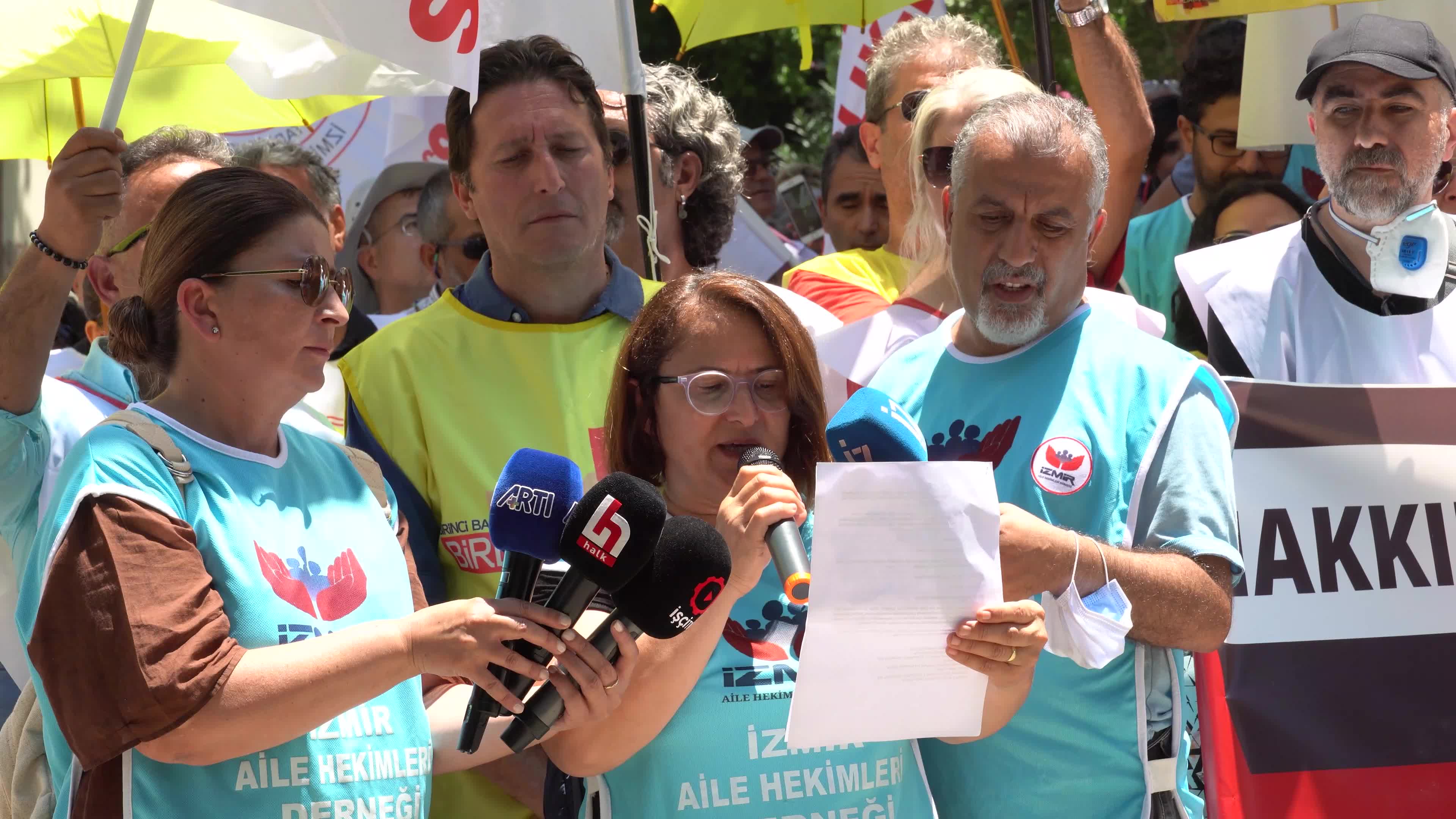 Work stoppage of health workers, Izmir, Turkey
