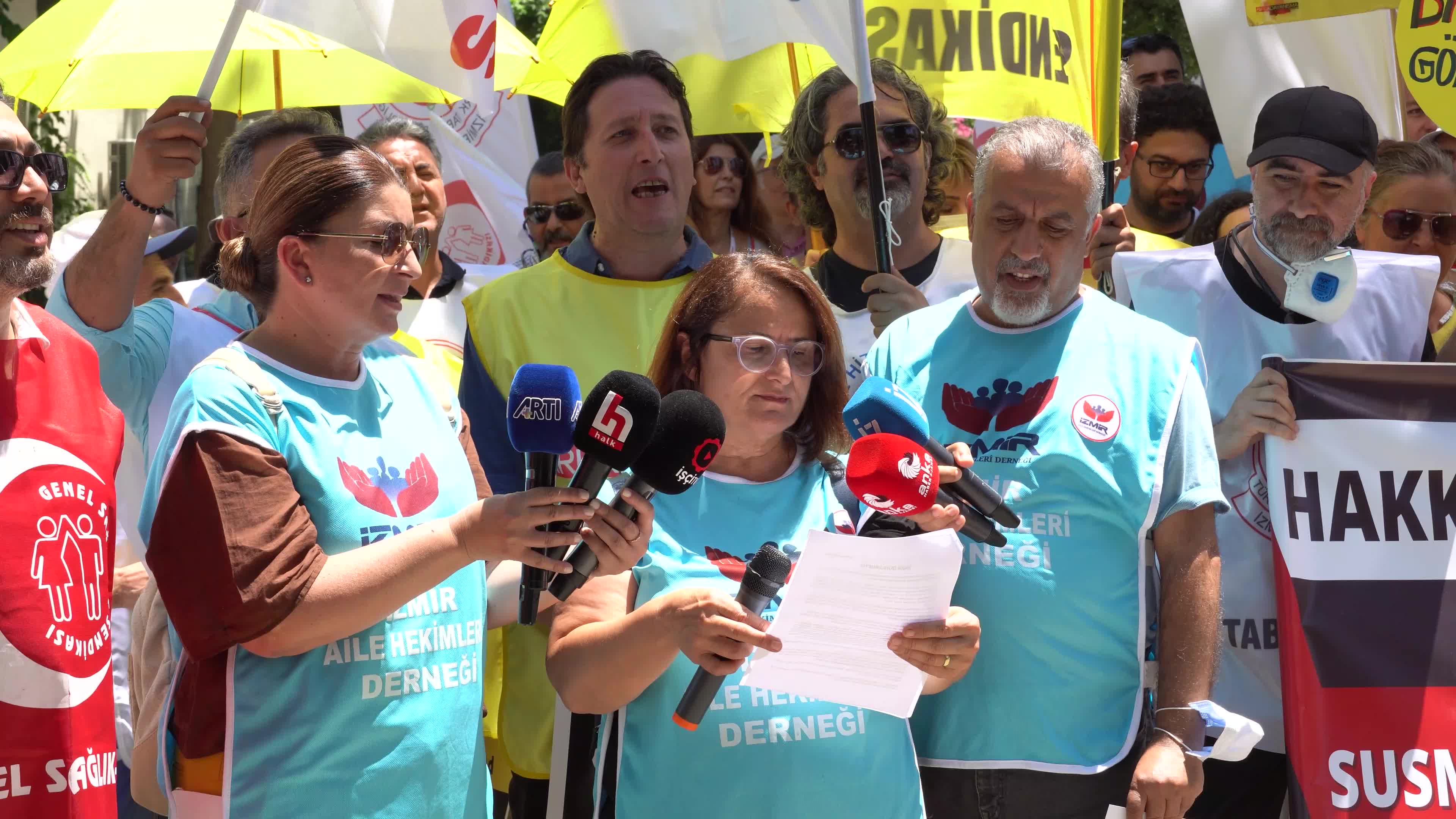 Work stoppage of health workers, Izmir, Turkey