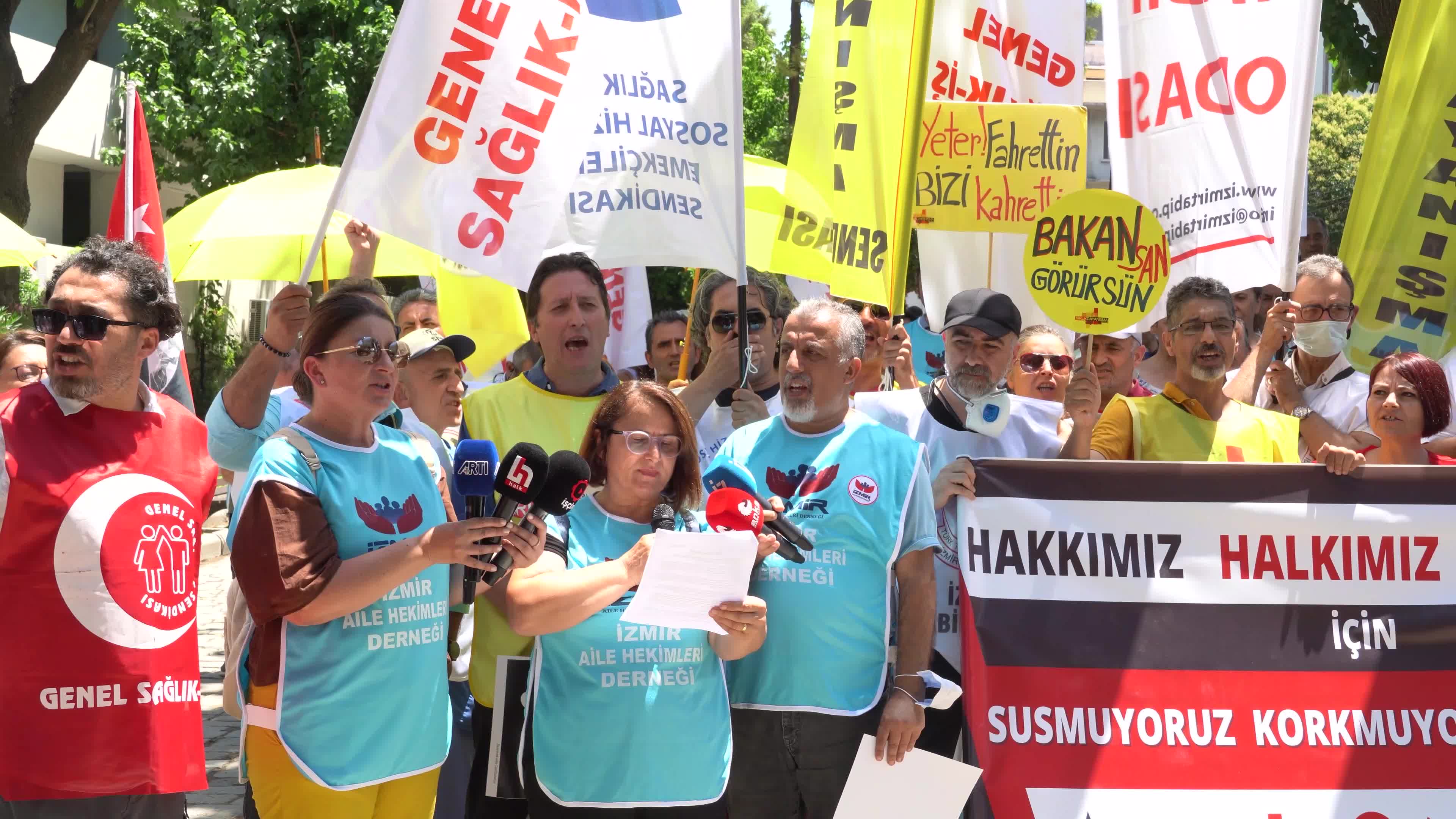 Work stoppage of health workers, Izmir, Turkey