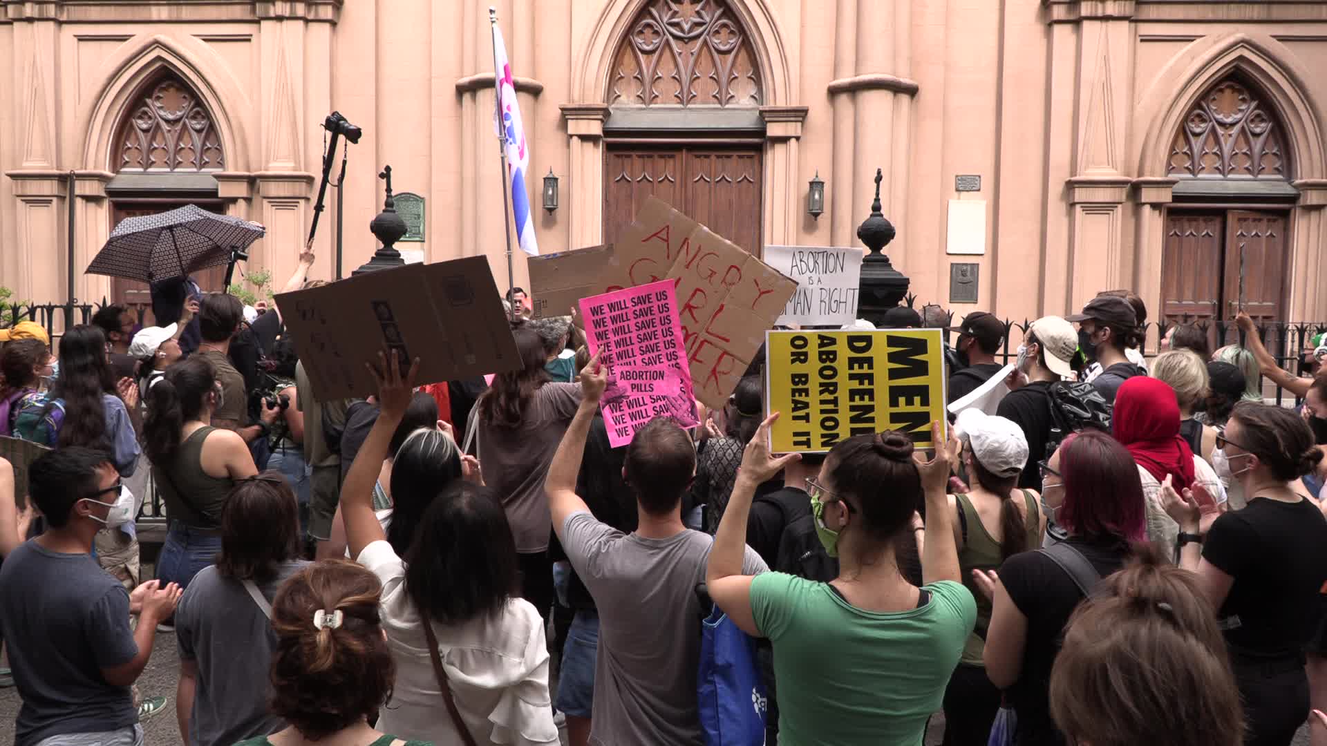 NYC: Pro-Abortion demonstrators disrupt anti-abortion clinic harassers