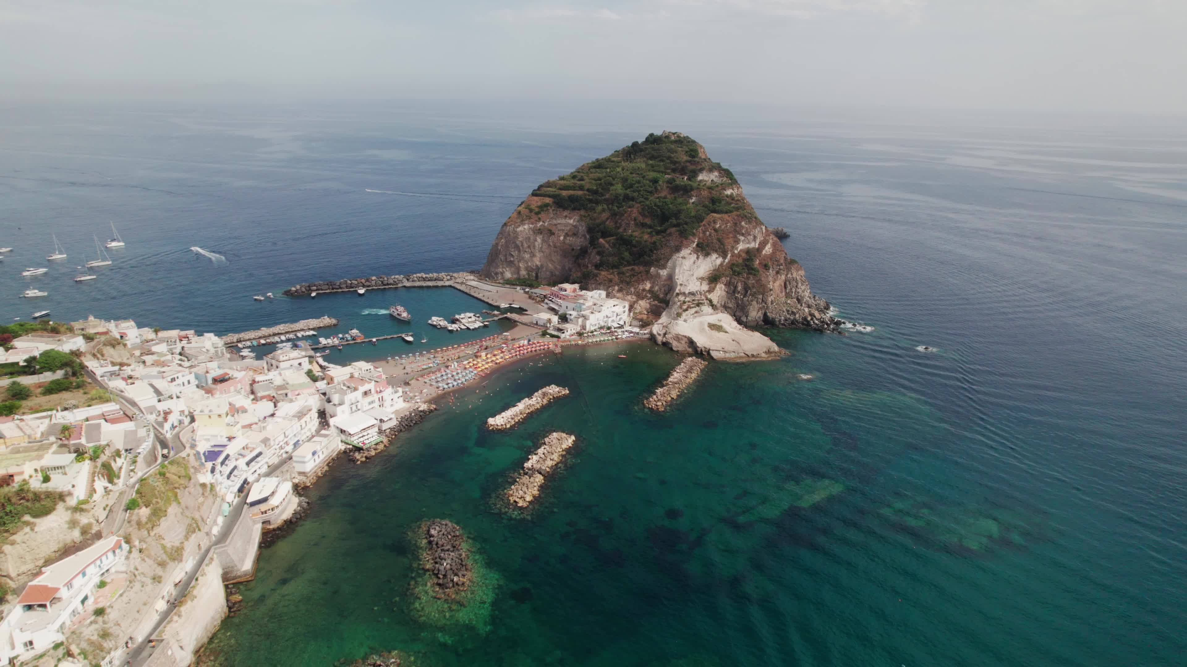 Drone View Of Sant'Angelo, Ischia
