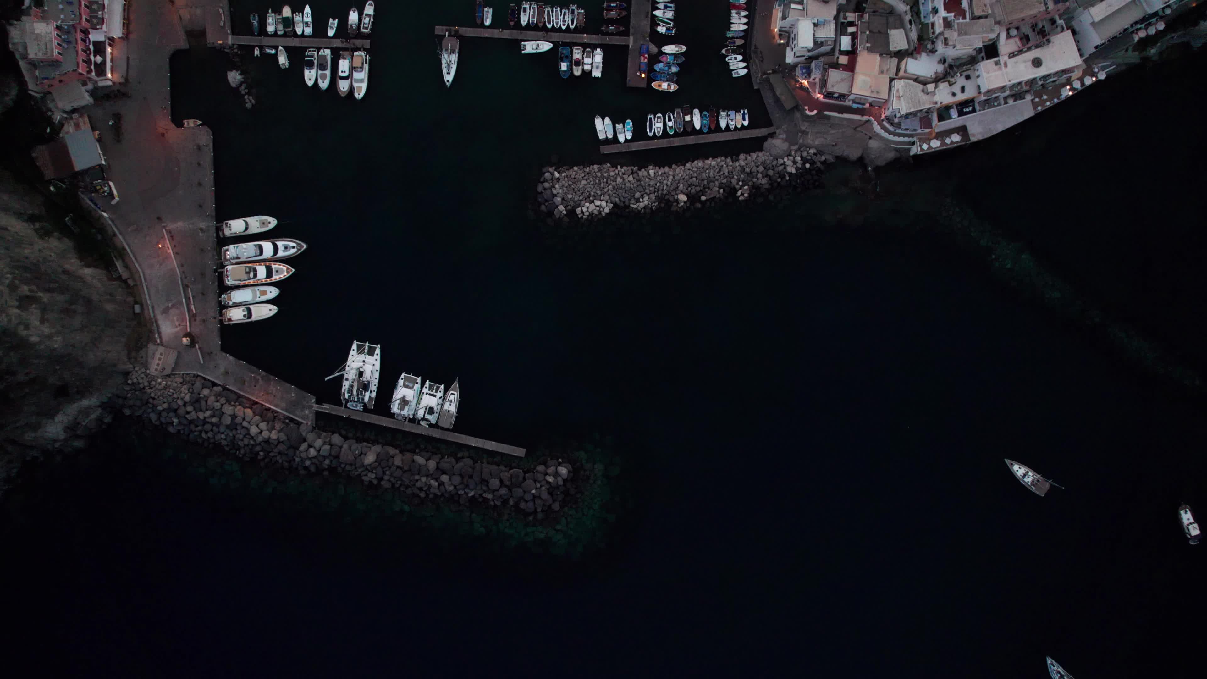 Aerial View Of Ischia At Evening Hours