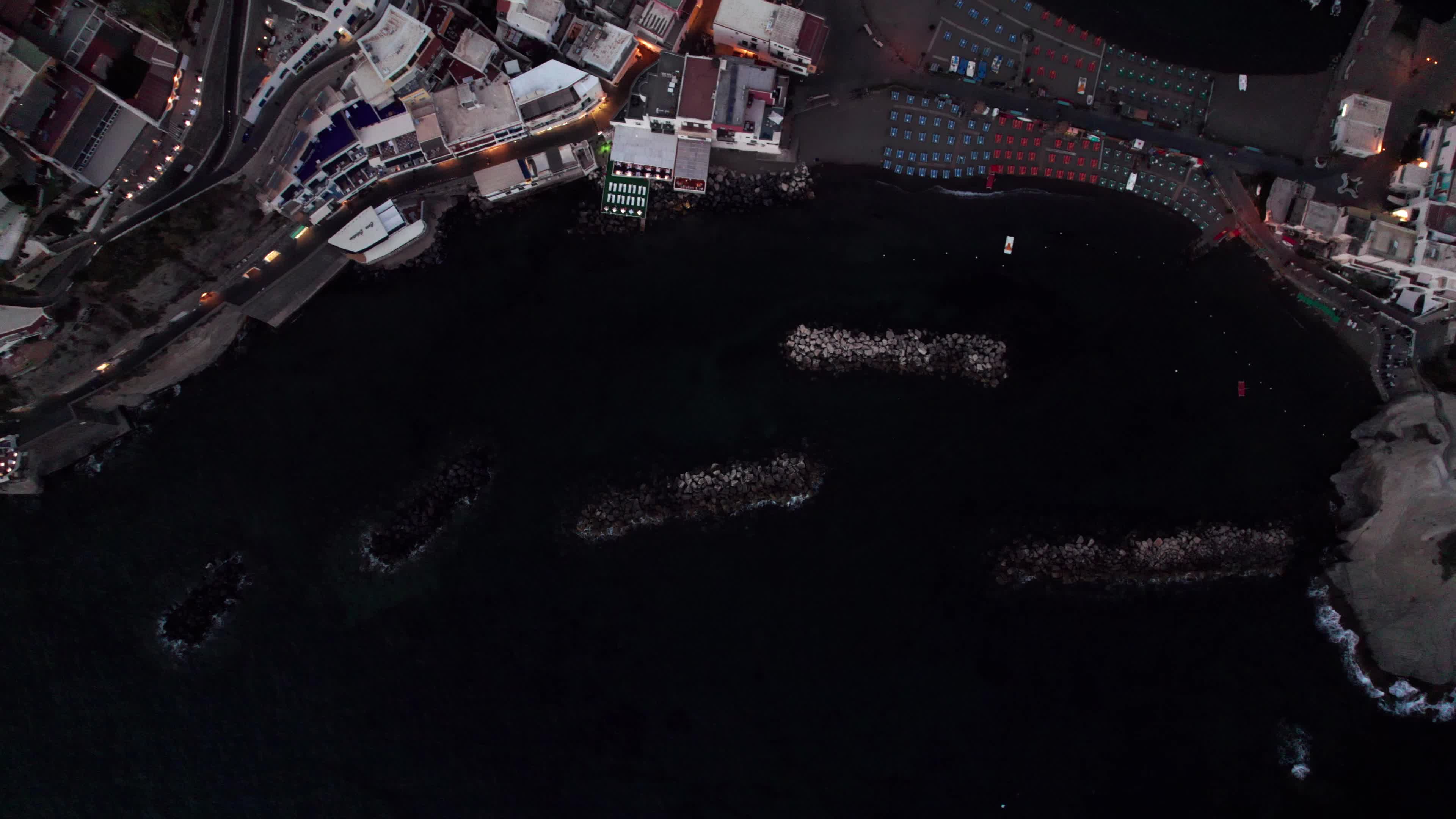 Aerial View Of Ischia At Evening Hours