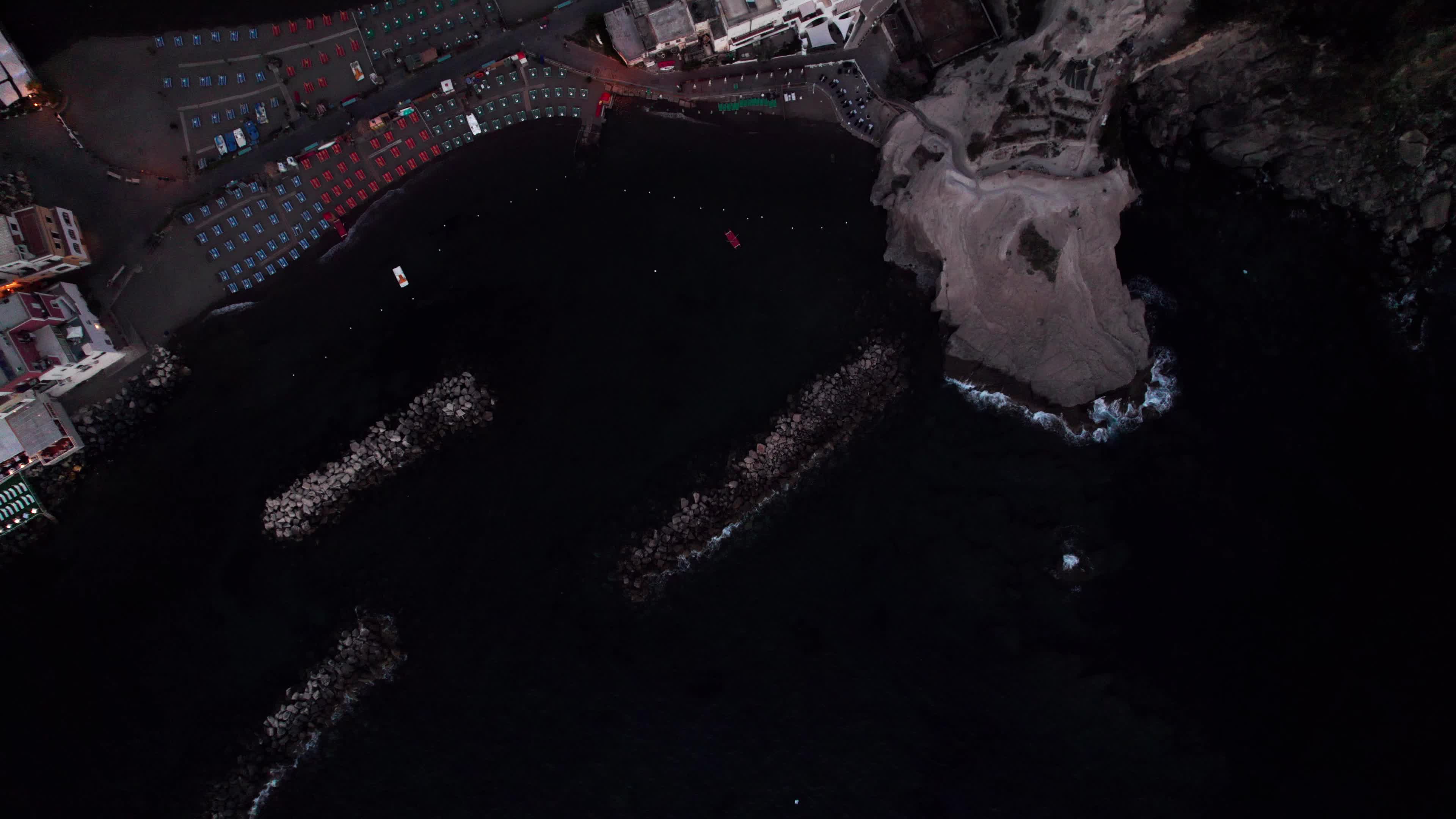 Aerial View Of Ischia At Evening Hours