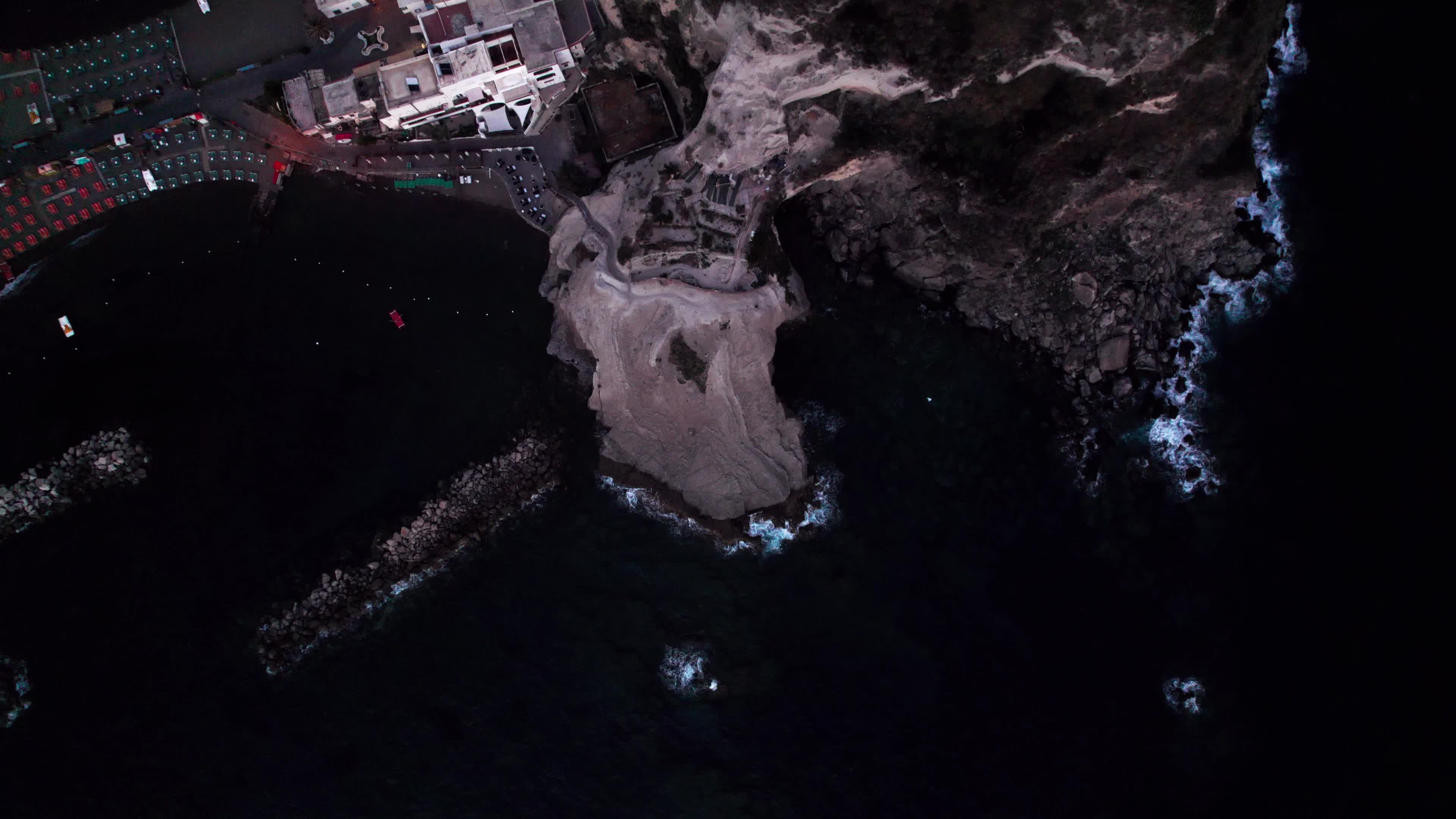 Aerial View Of Ischia At Evening Hours