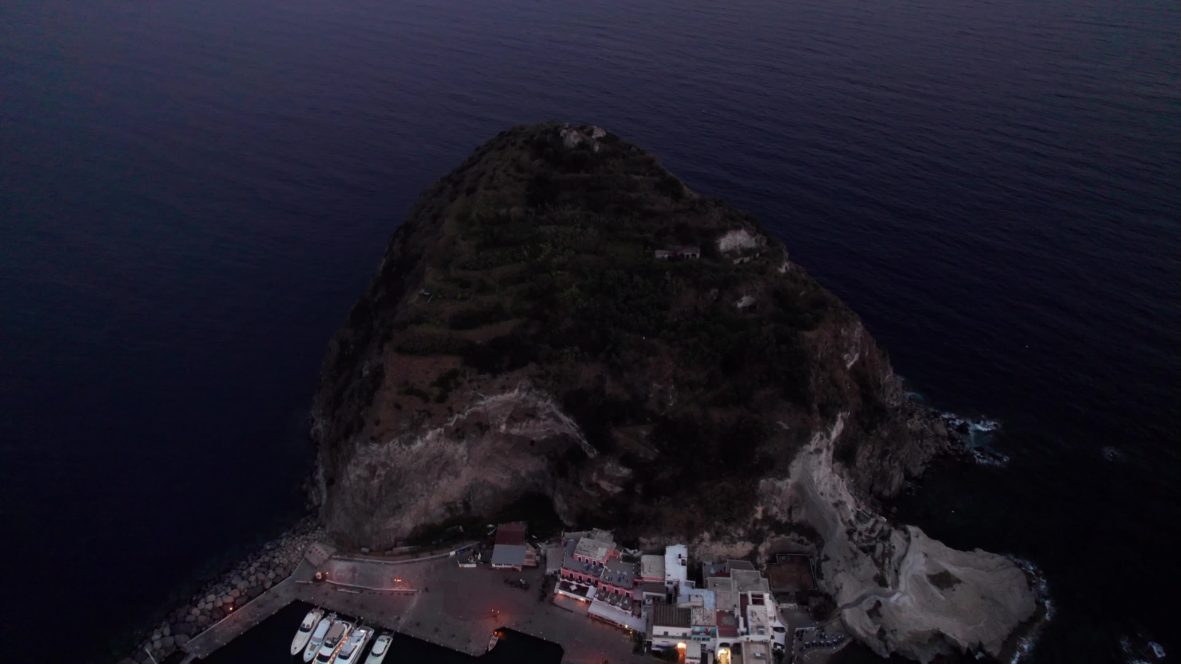 Aerial View Of Ischia At Evening Hours