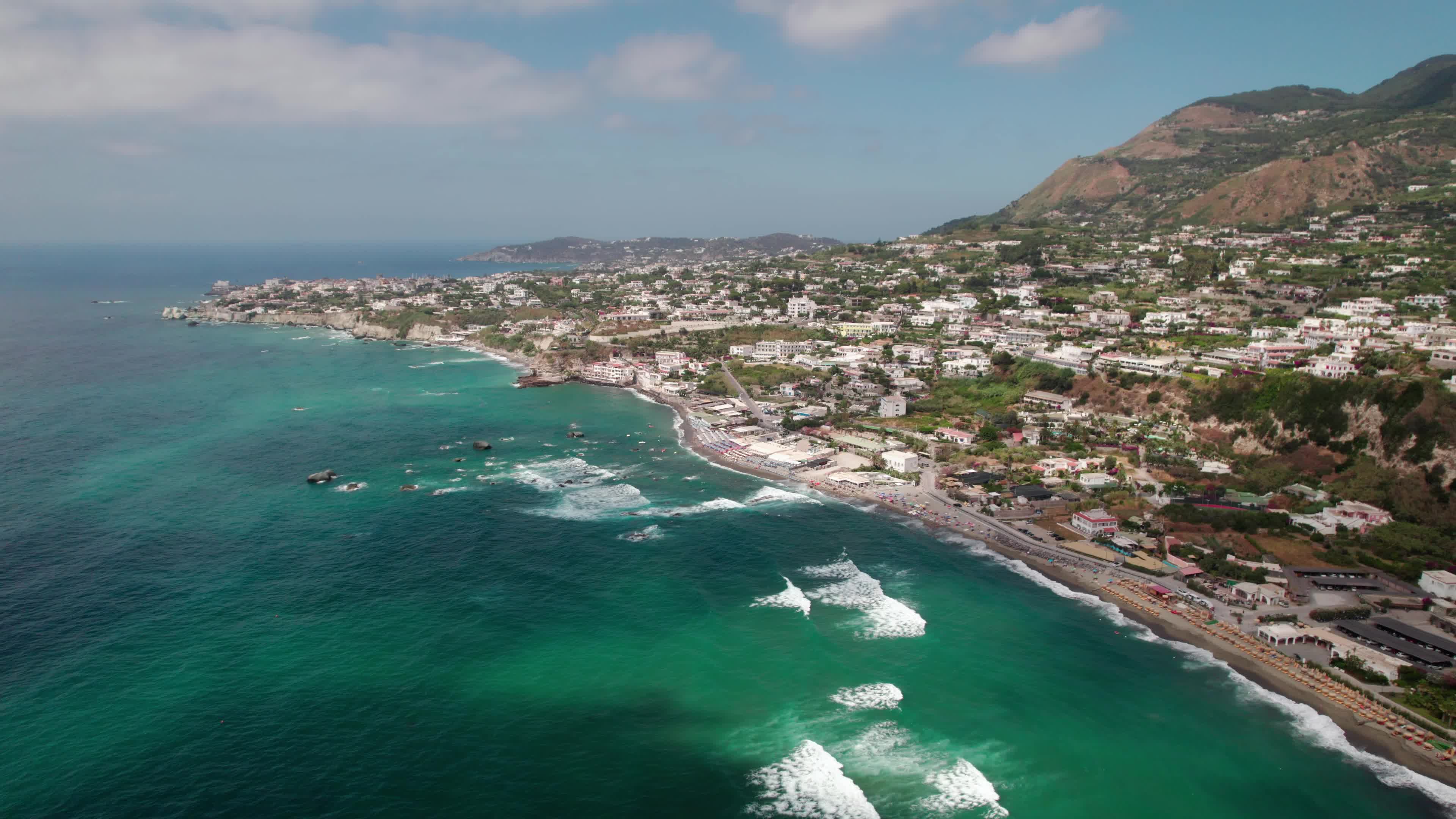 Drone View Of Thermal Park In The Island Of Ischia
