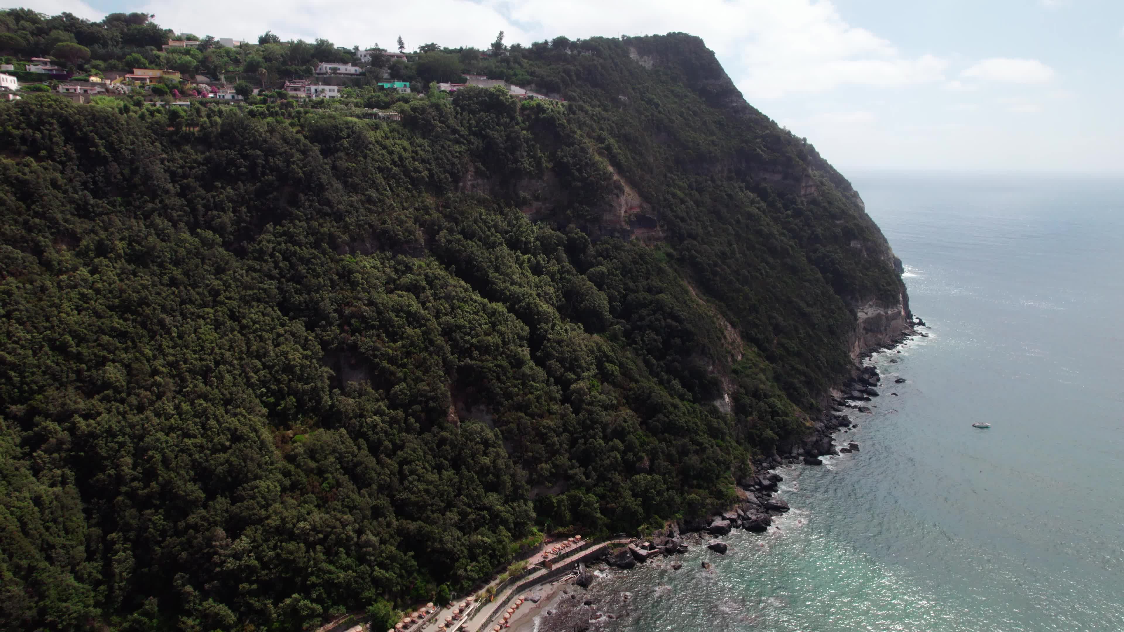 Drone View Of Thermal Park In The Island Of Ischia