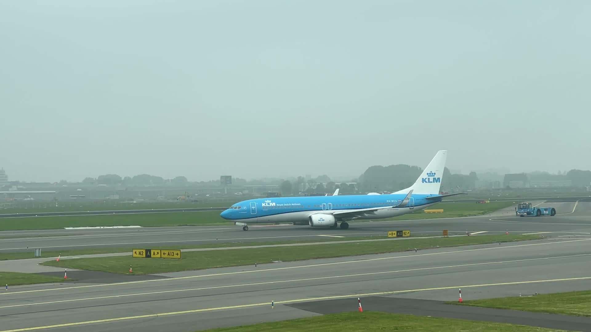 KLM Royal Dutch Airlines airplanes at Amsterdam Airport Schiphol