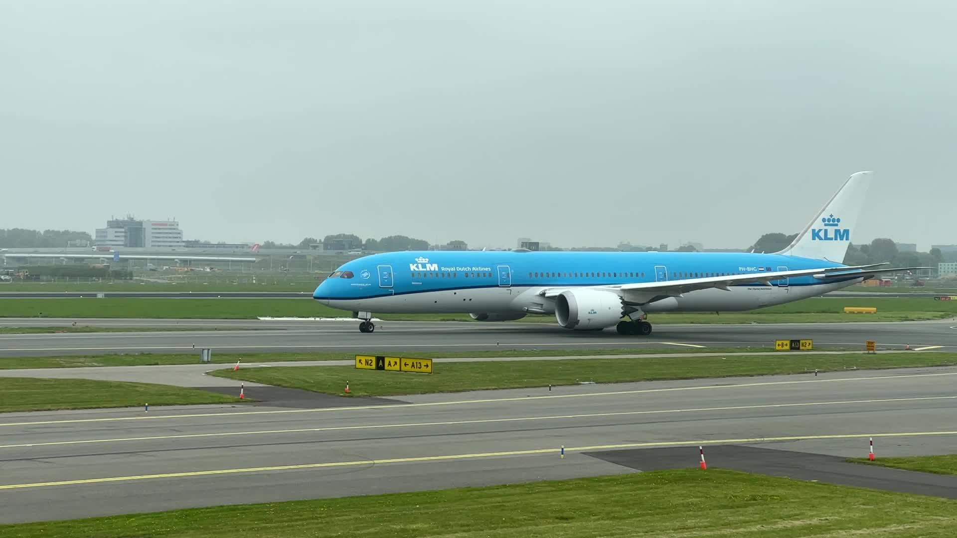 KLM Royal Dutch Airlines airplanes at Amsterdam Airport Schiphol