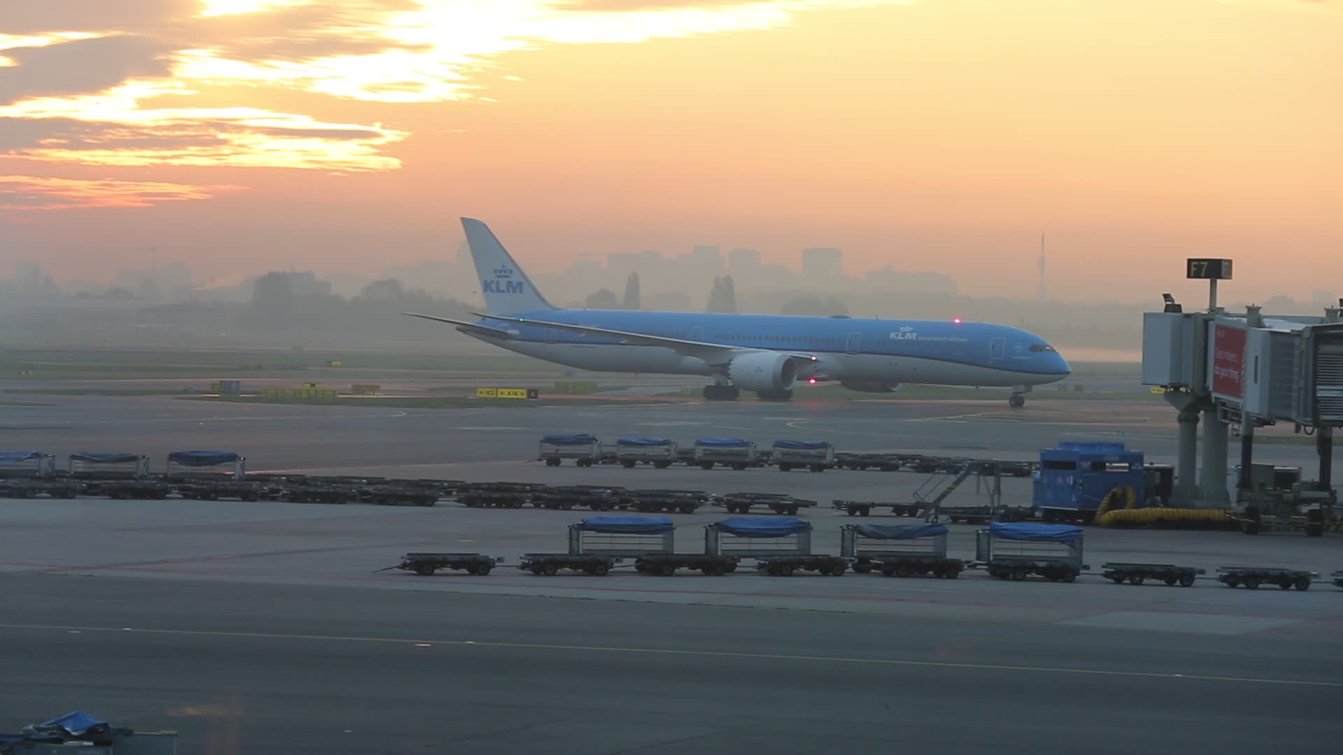 KLM Royal Dutch Airlines airplanes at Amsterdam Airport Schiphol