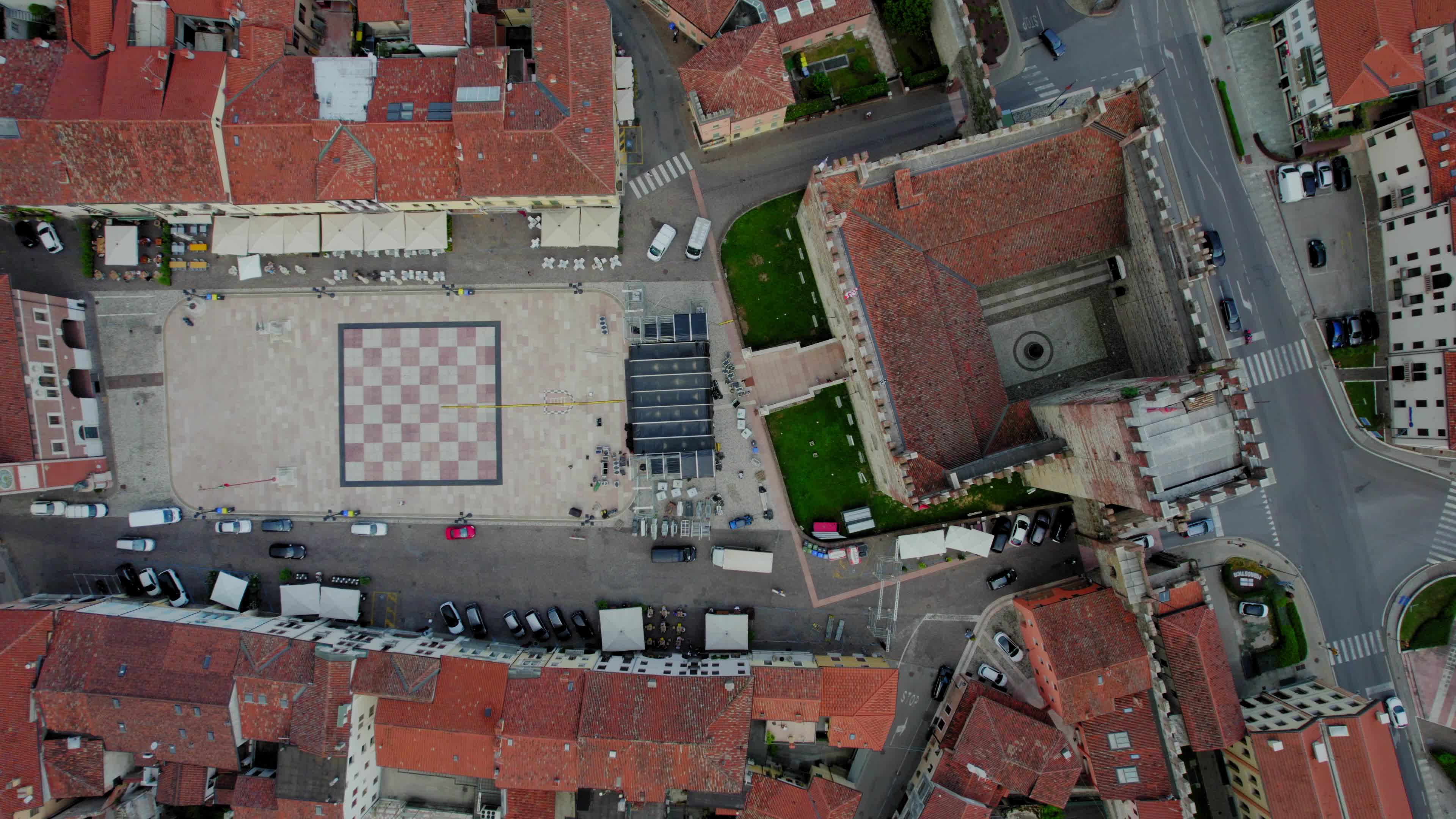 Drone View Of Marostica, Italy