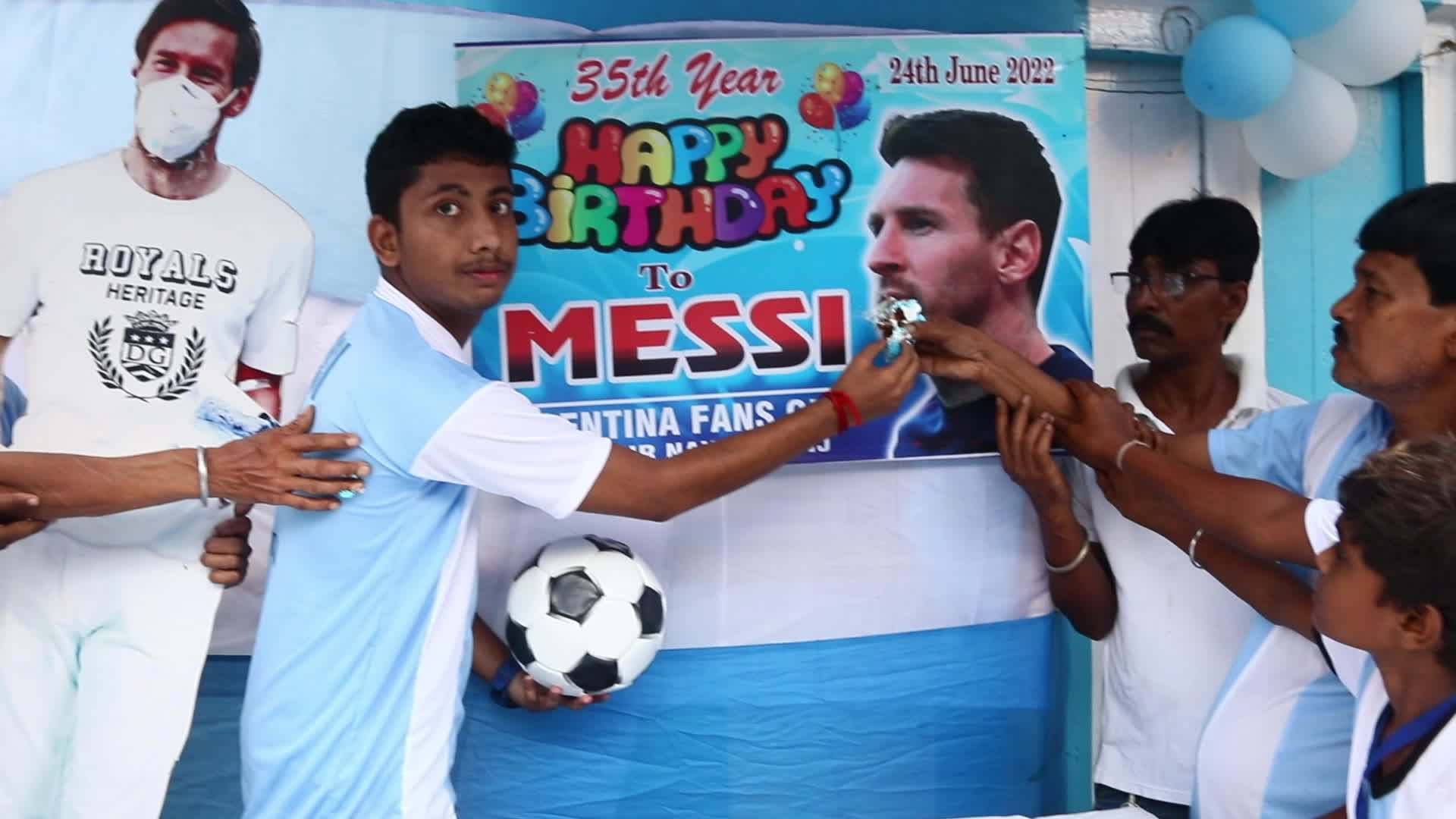Lionel Messi's birthday celebration in Kolkata