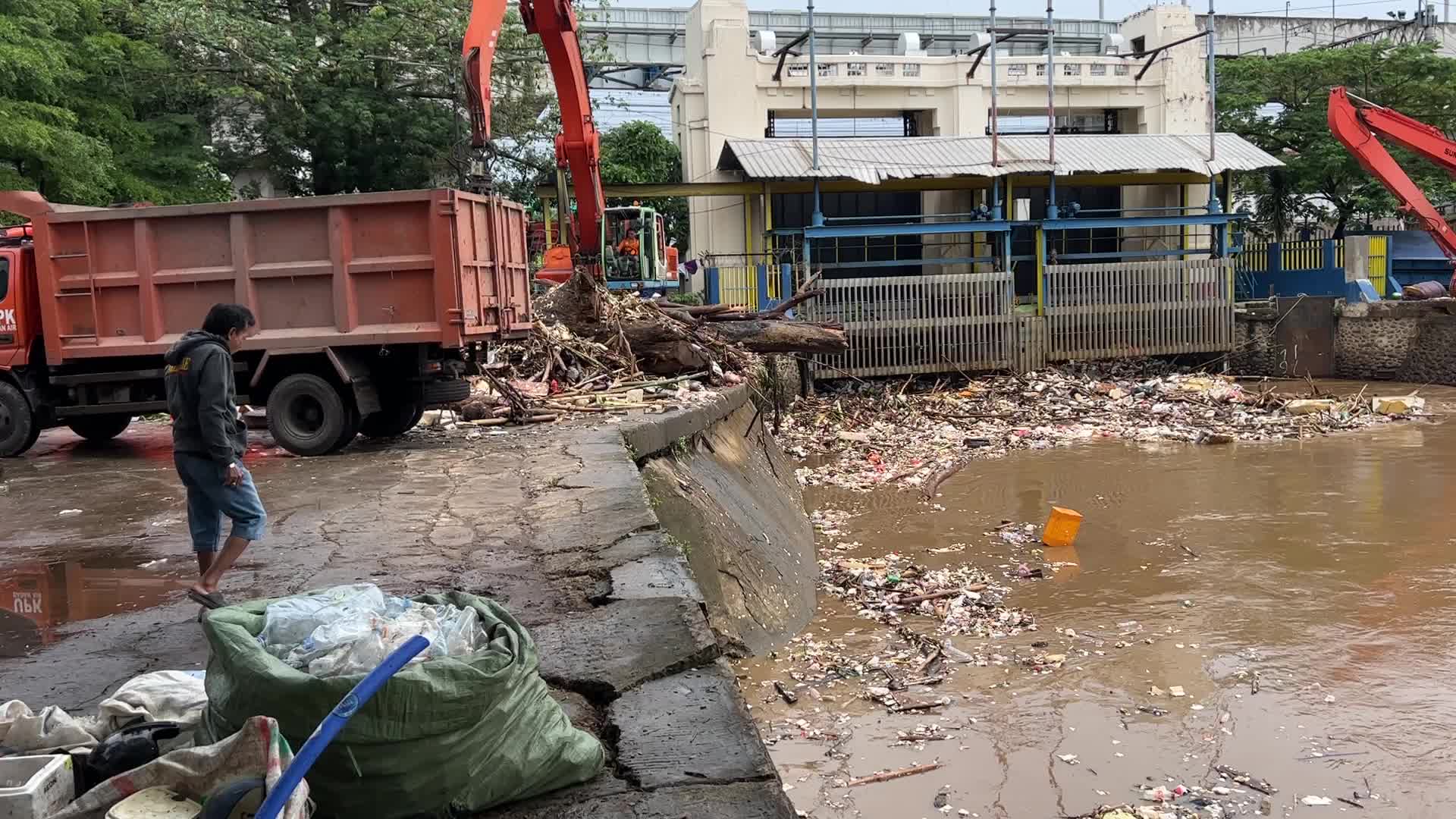 Pile of Garbage at Ciliwung River, Jakarta
