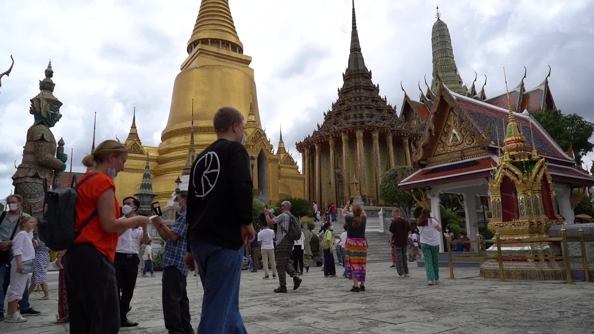 Newly found ancient stone sculptures on display in Thailand.