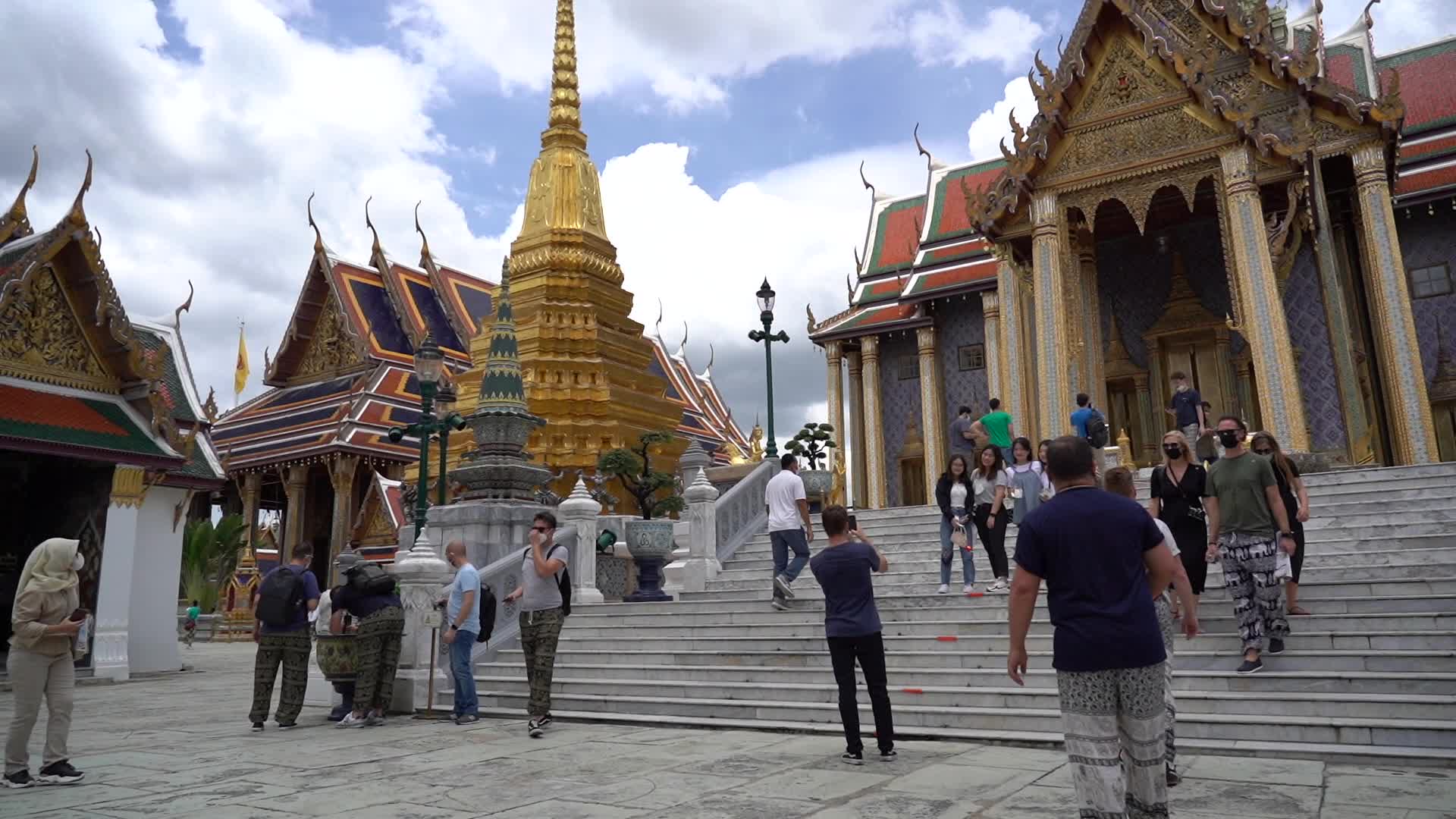 Newly found ancient stone sculptures on display in Thailand.