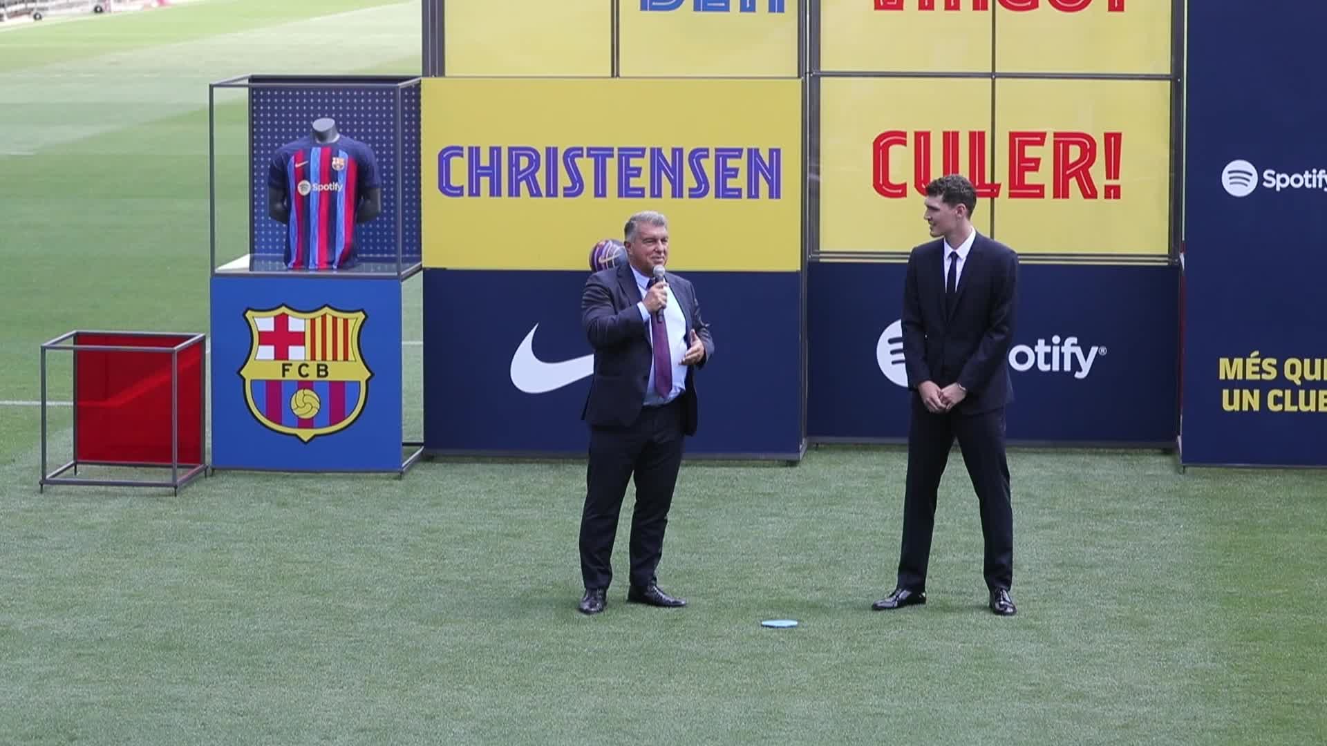 Christensen presented as a new FC Barcelona player