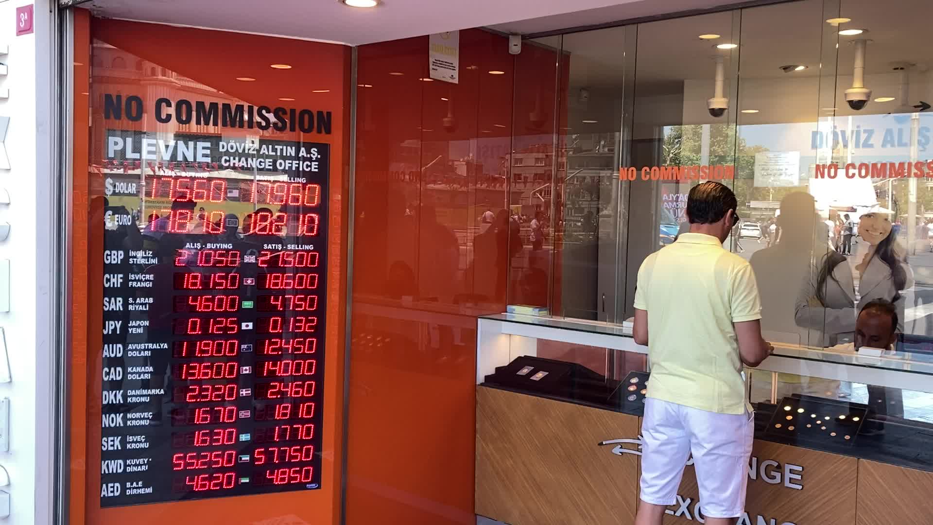 Exchange office in Istanbul