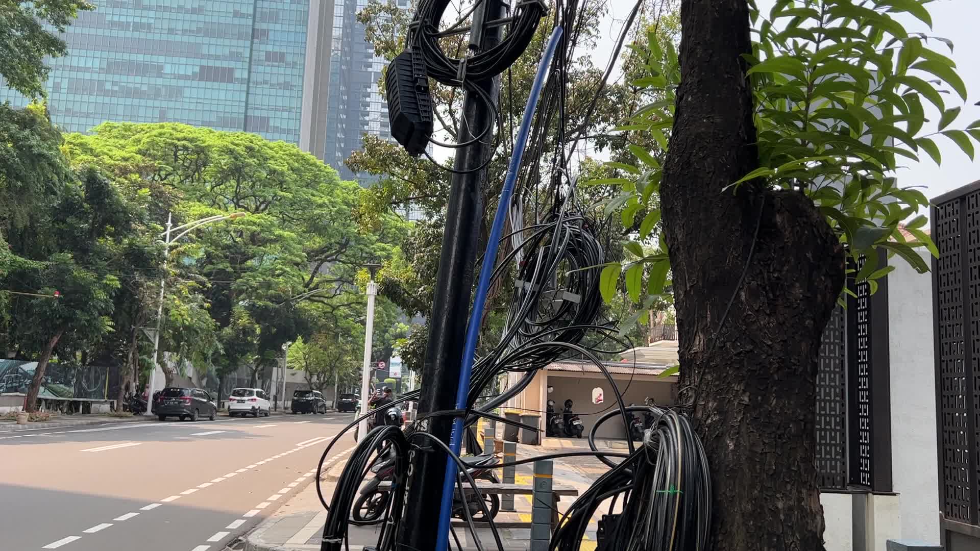 Chaotic Internet Cable in Jakarta