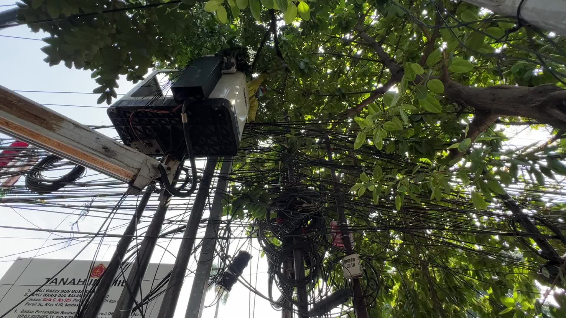 Controlling Chaotic Fiber Optic Cables in Jakarta, Indonesia