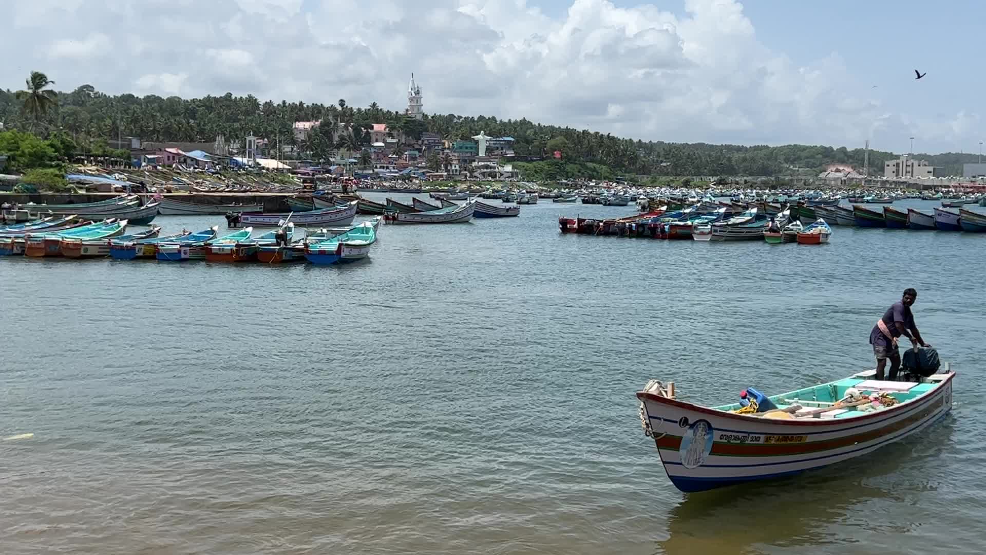 Fishing boats in Vizhinjam