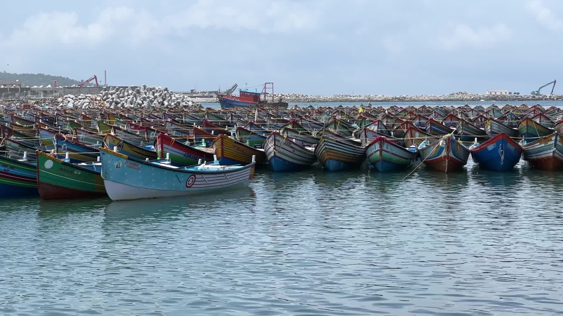 Fishing boats in Vizhinjam