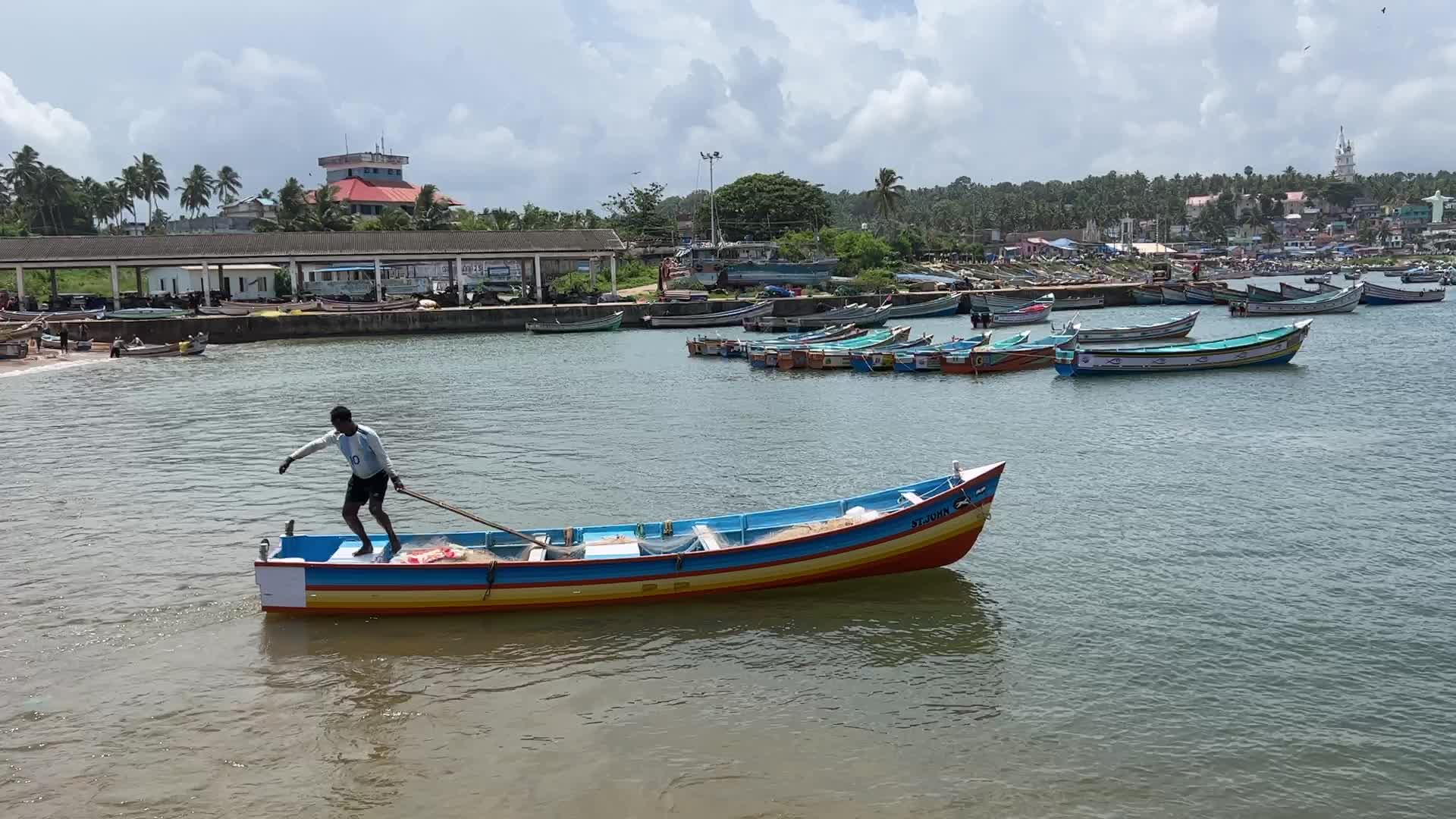 Fishing boats in Vizhinjam